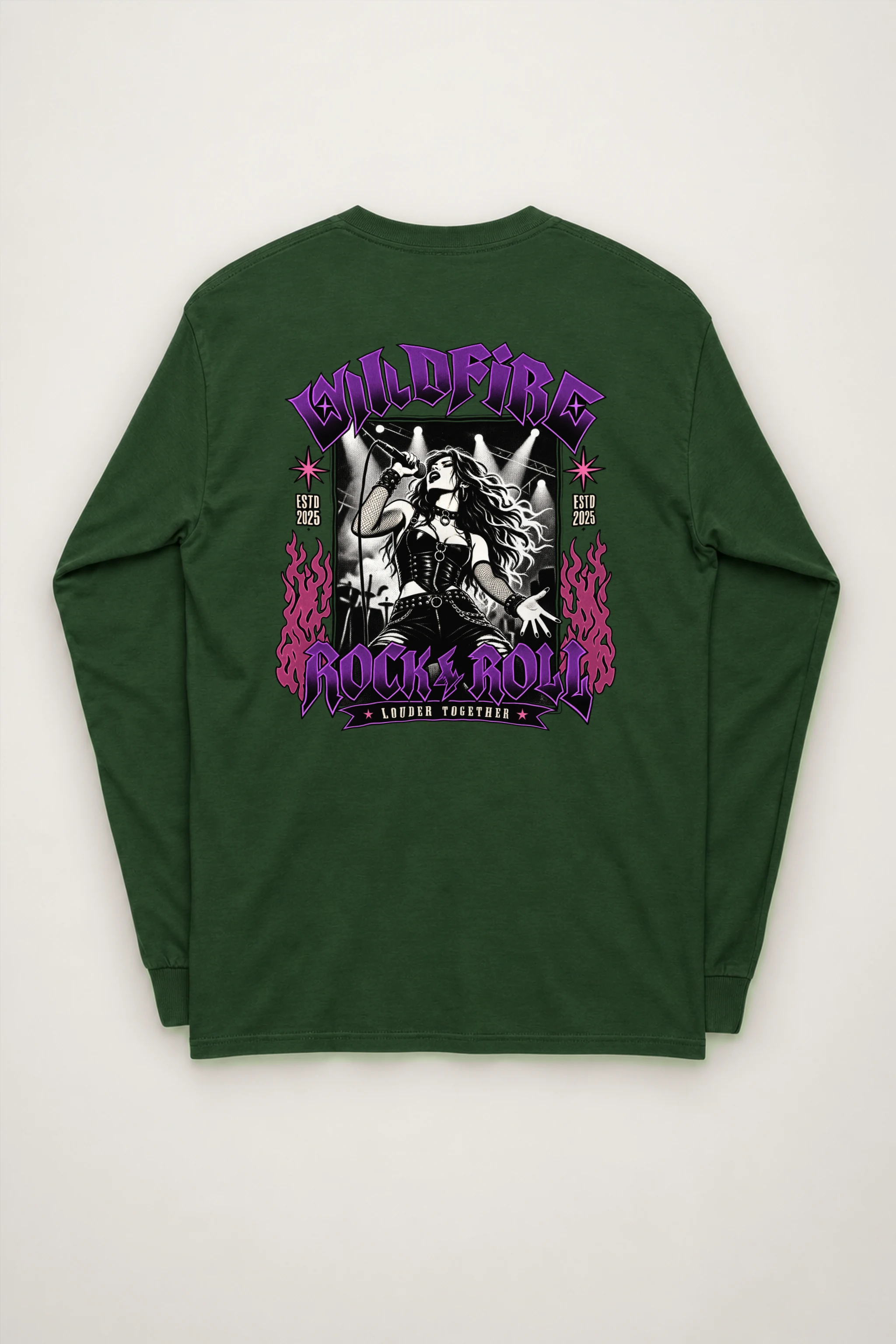 "Wildfire Rock & Roll" Unisex Longsleeve T-shirt