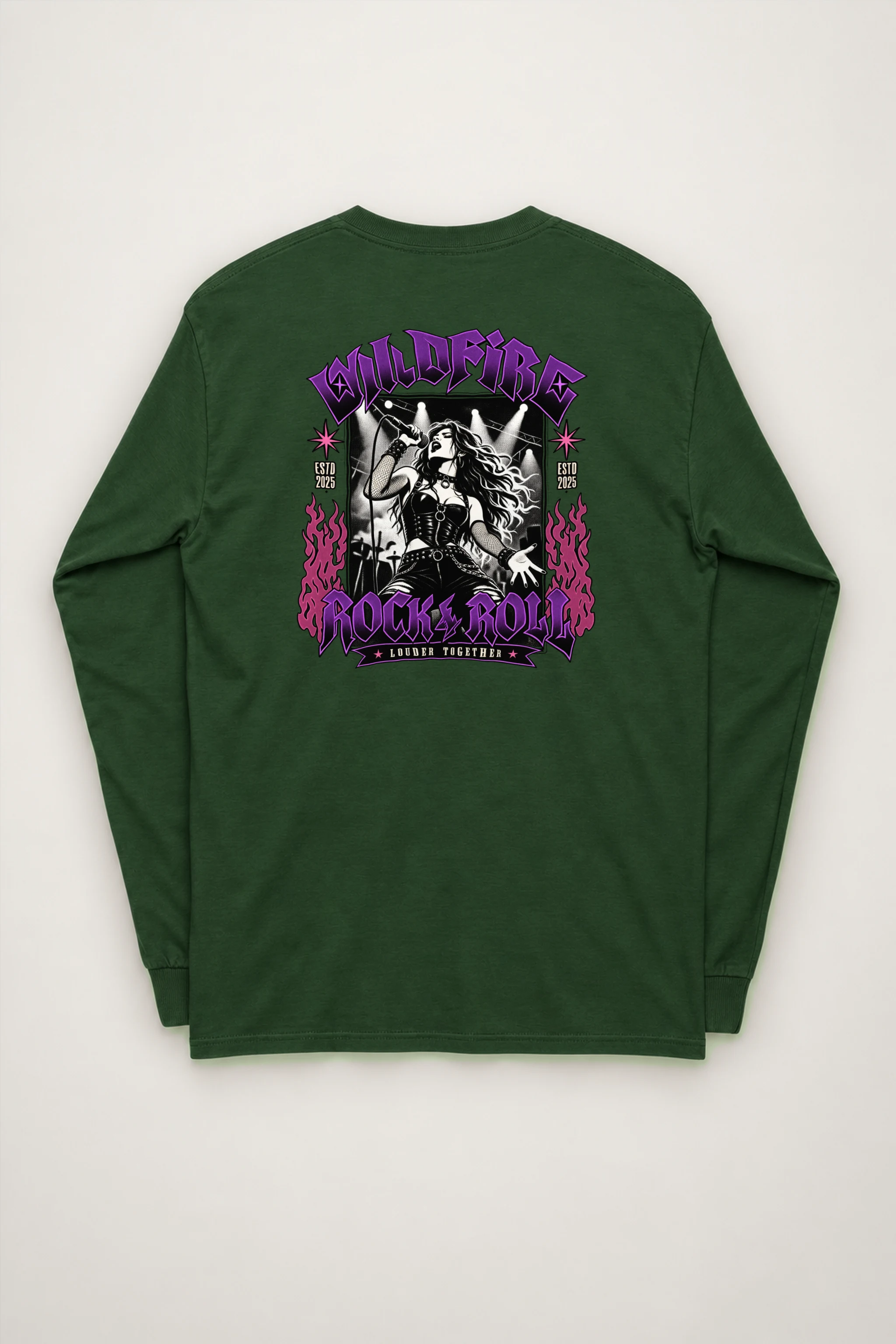 "Wildfire Rock & Roll" Unisex Longsleeve T-shirt