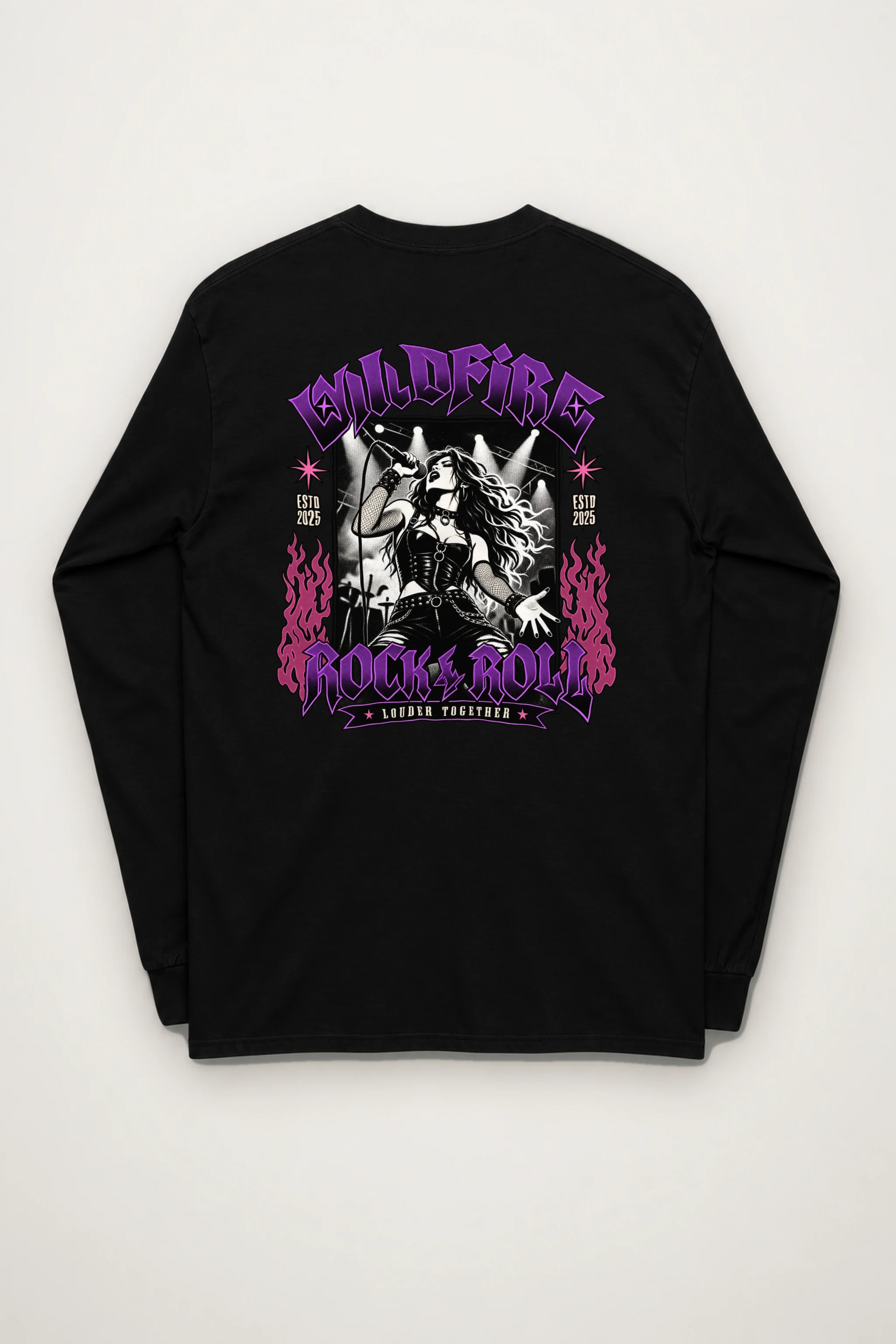 "Wildfire Rock & Roll" Unisex Longsleeve T-shirt