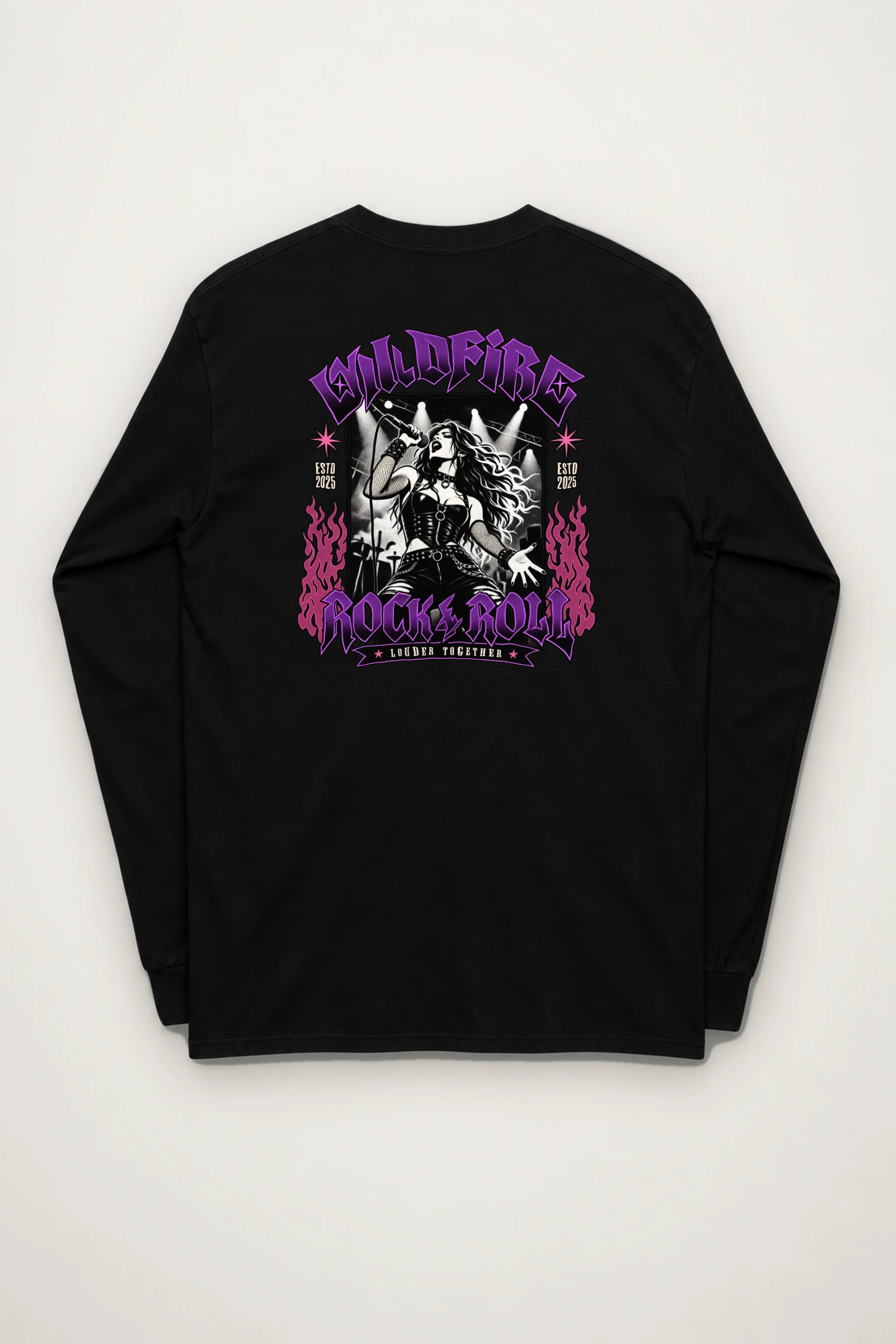 "Wildfire Rock & Roll" Unisex Longsleeve T-shirt