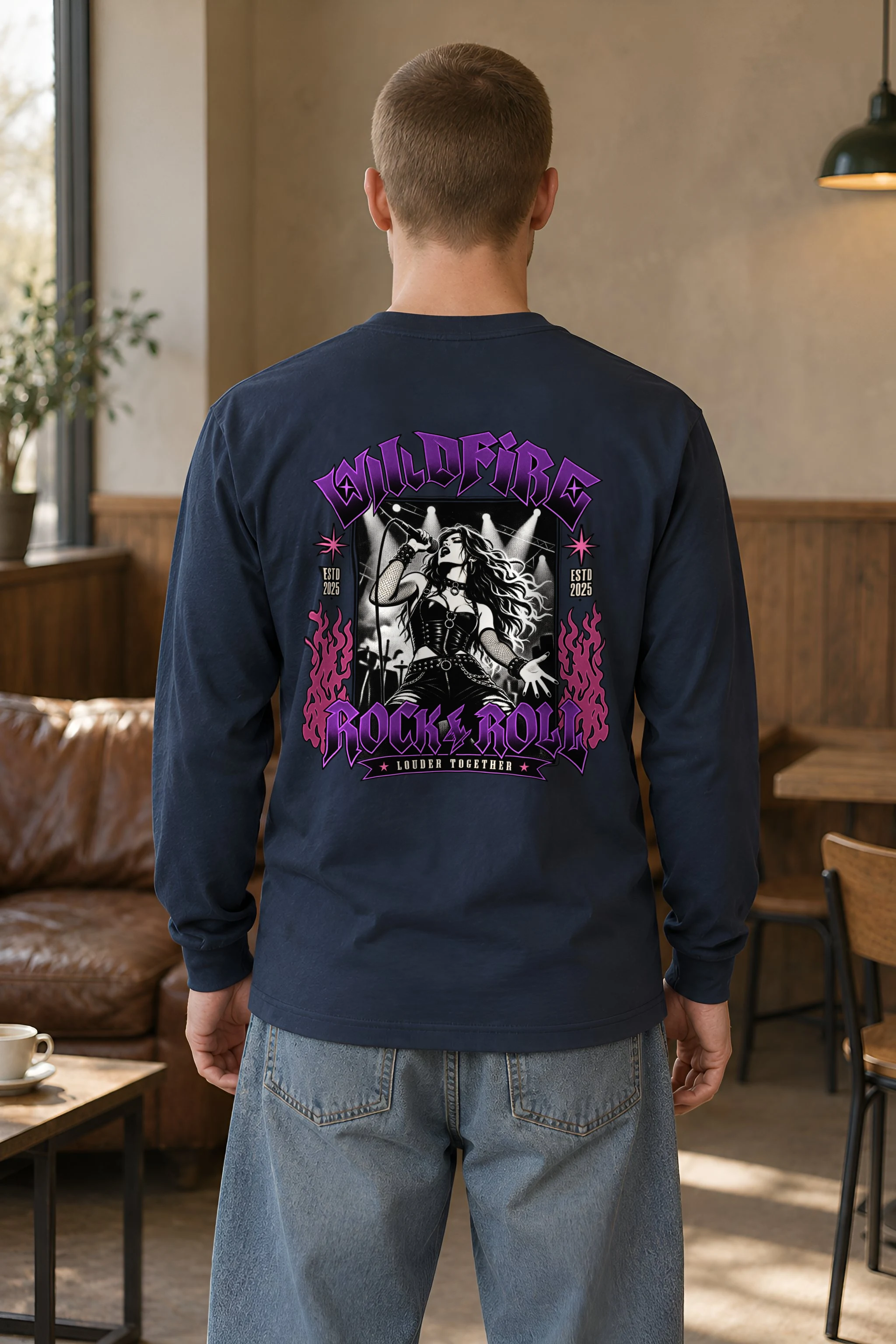 "Wildfire Rock & Roll" Unisex Longsleeve T-shirt