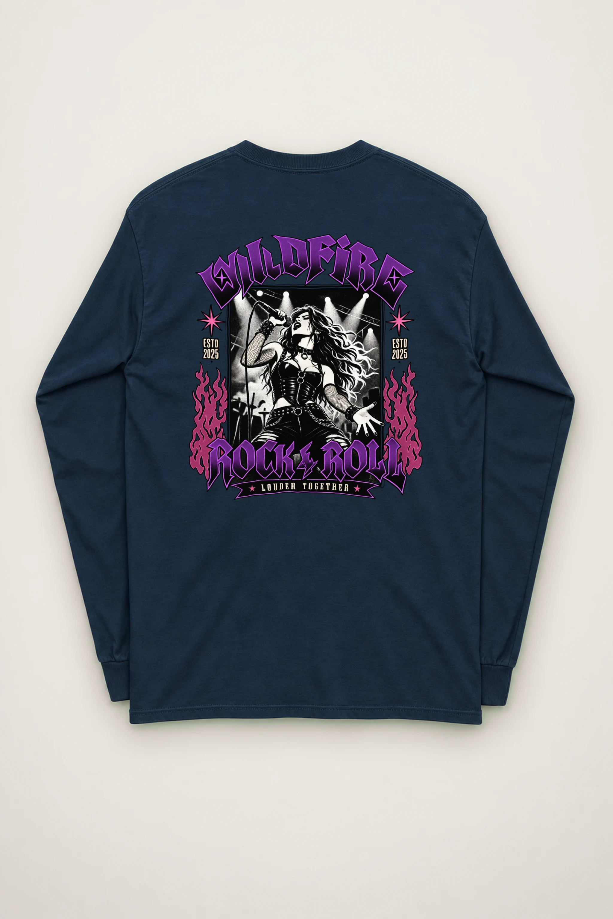 "Wildfire Rock & Roll" Unisex Longsleeve T-shirt