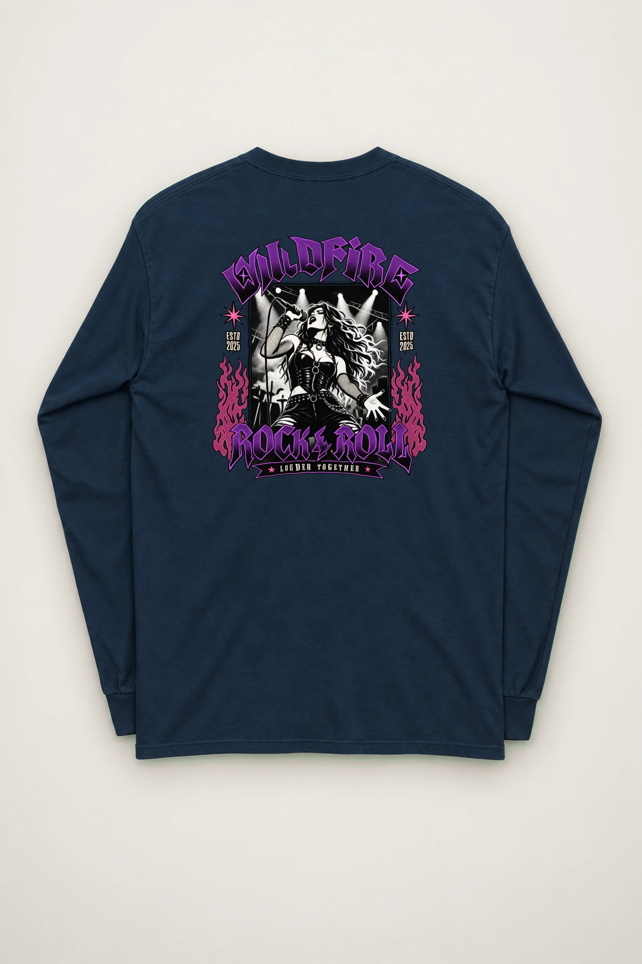 "Wildfire Rock & Roll" Unisex Longsleeve T-shirt