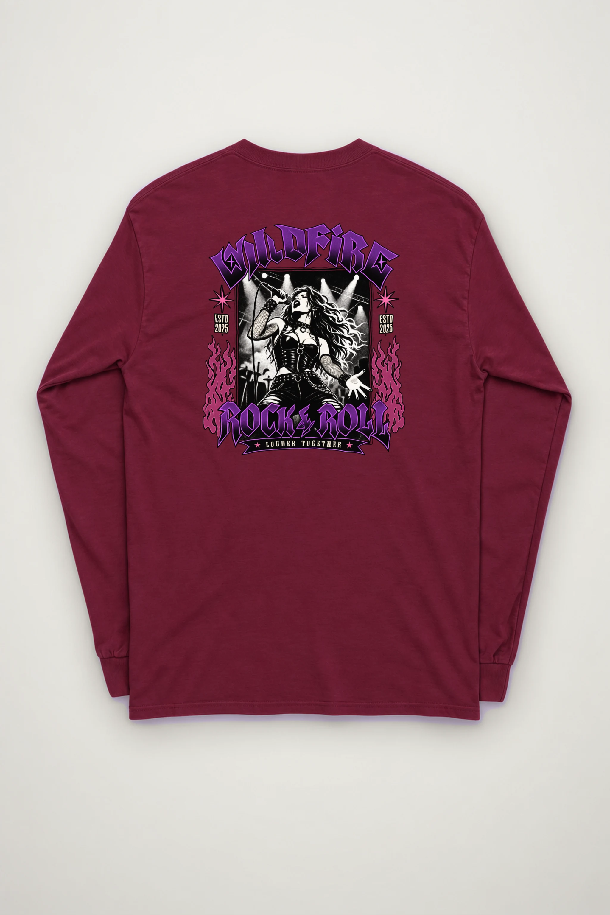 "Wildfire Rock & Roll" Unisex Longsleeve T-shirt