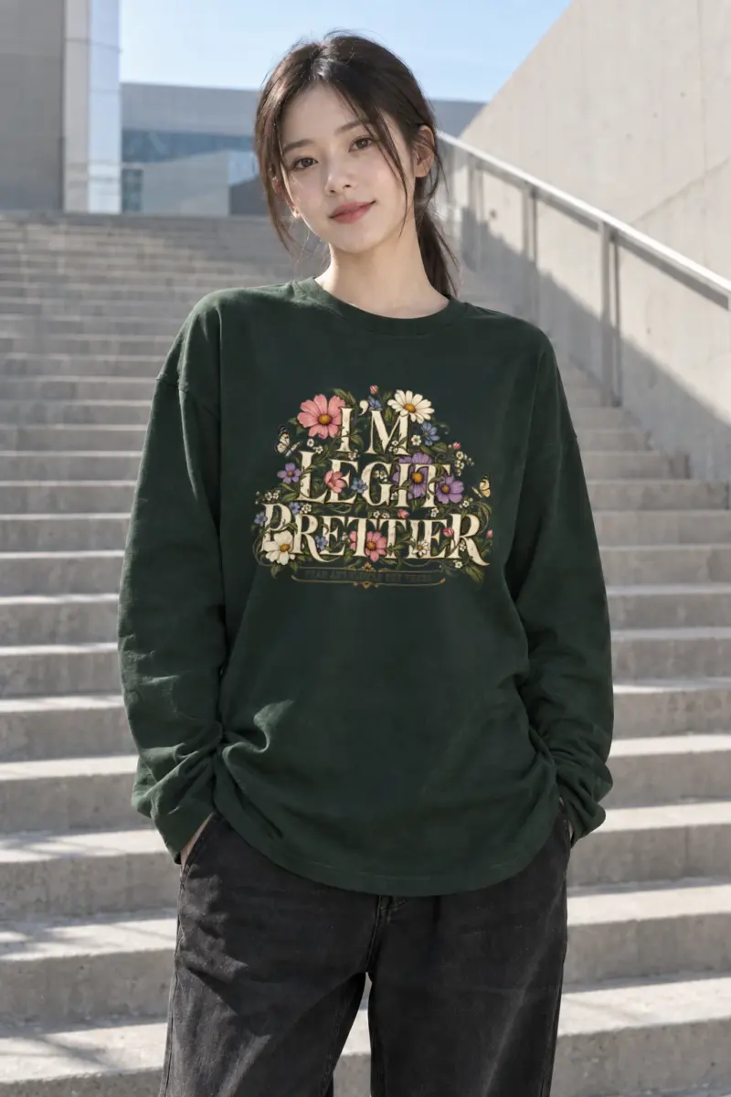 "Wildflower Butterfly Typography" Unisex Longsleeve T-shirt
