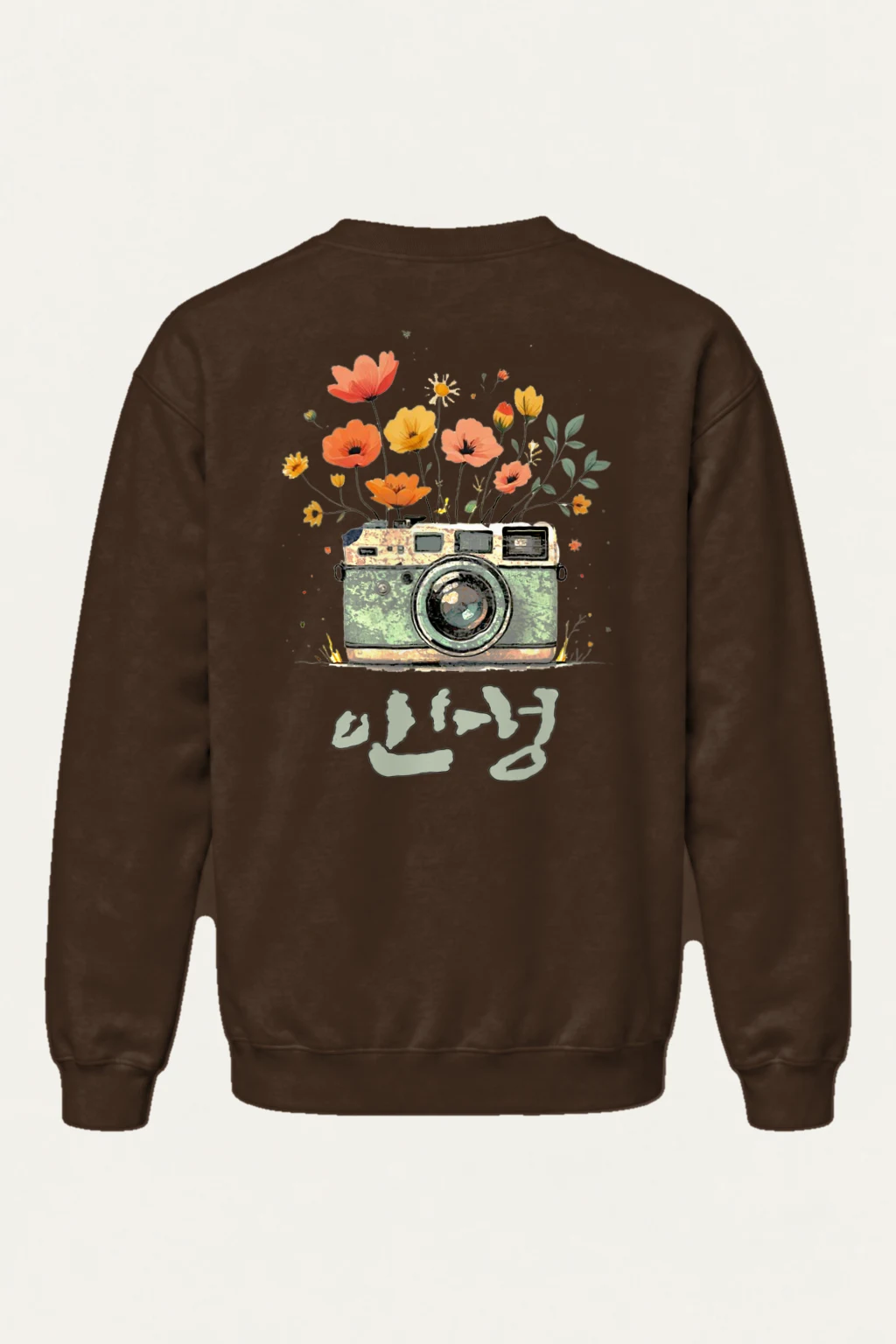 "Wildflower Camera" Heavy Blend Unisex Crewneck Sweatshirt | Gildan 18000