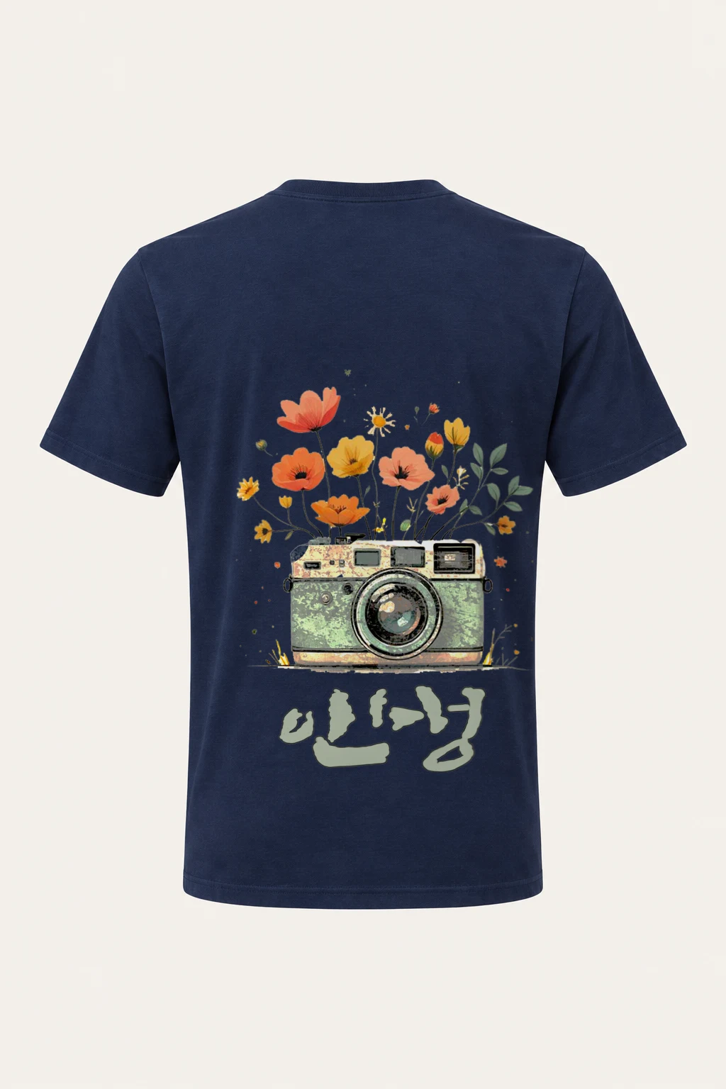 "Wildflower Camera" Heavyweight Unisex Crewneck T-shirt | Gildan 5000