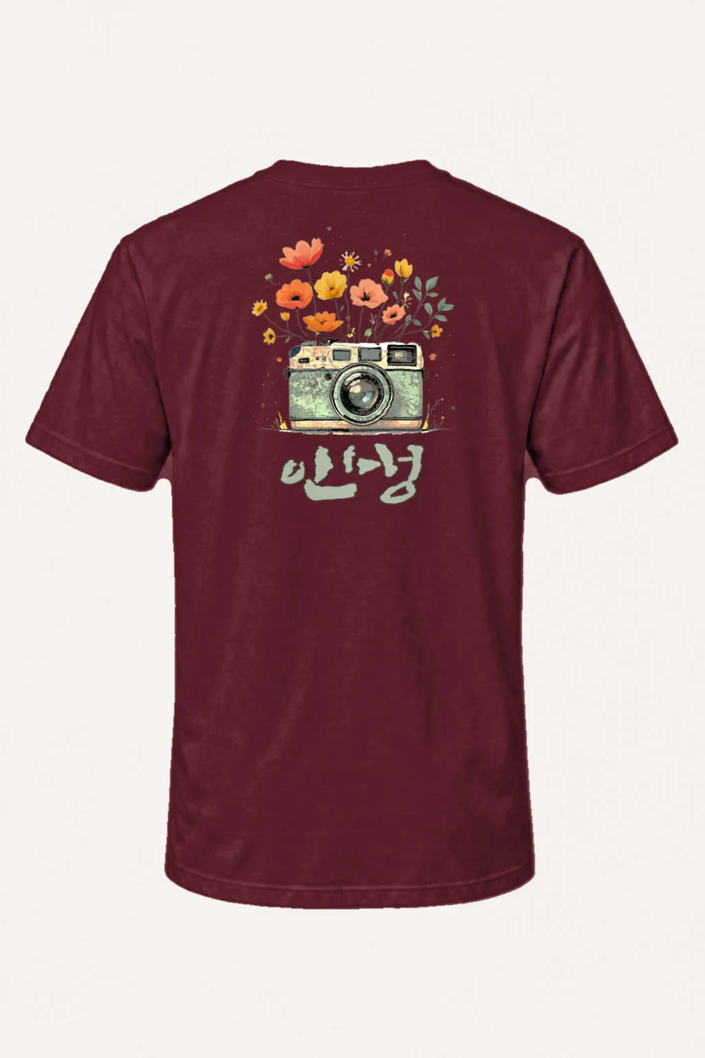 "Wildflower Camera" Heavyweight Unisex Crewneck T-shirt | Gildan 5000