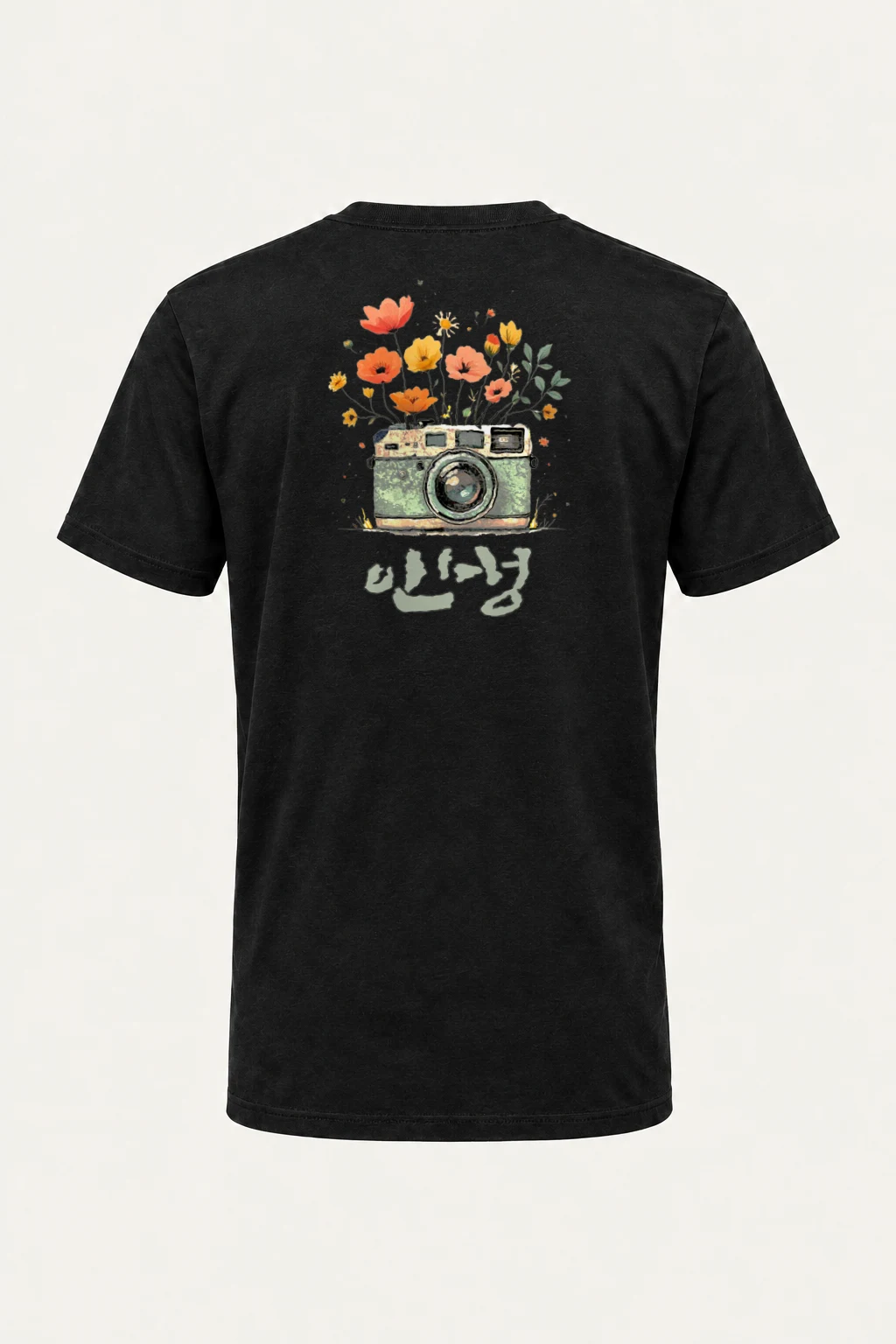 "Wildflower Camera" Heavyweight Unisex Crewneck T-shirt | Gildan 5000