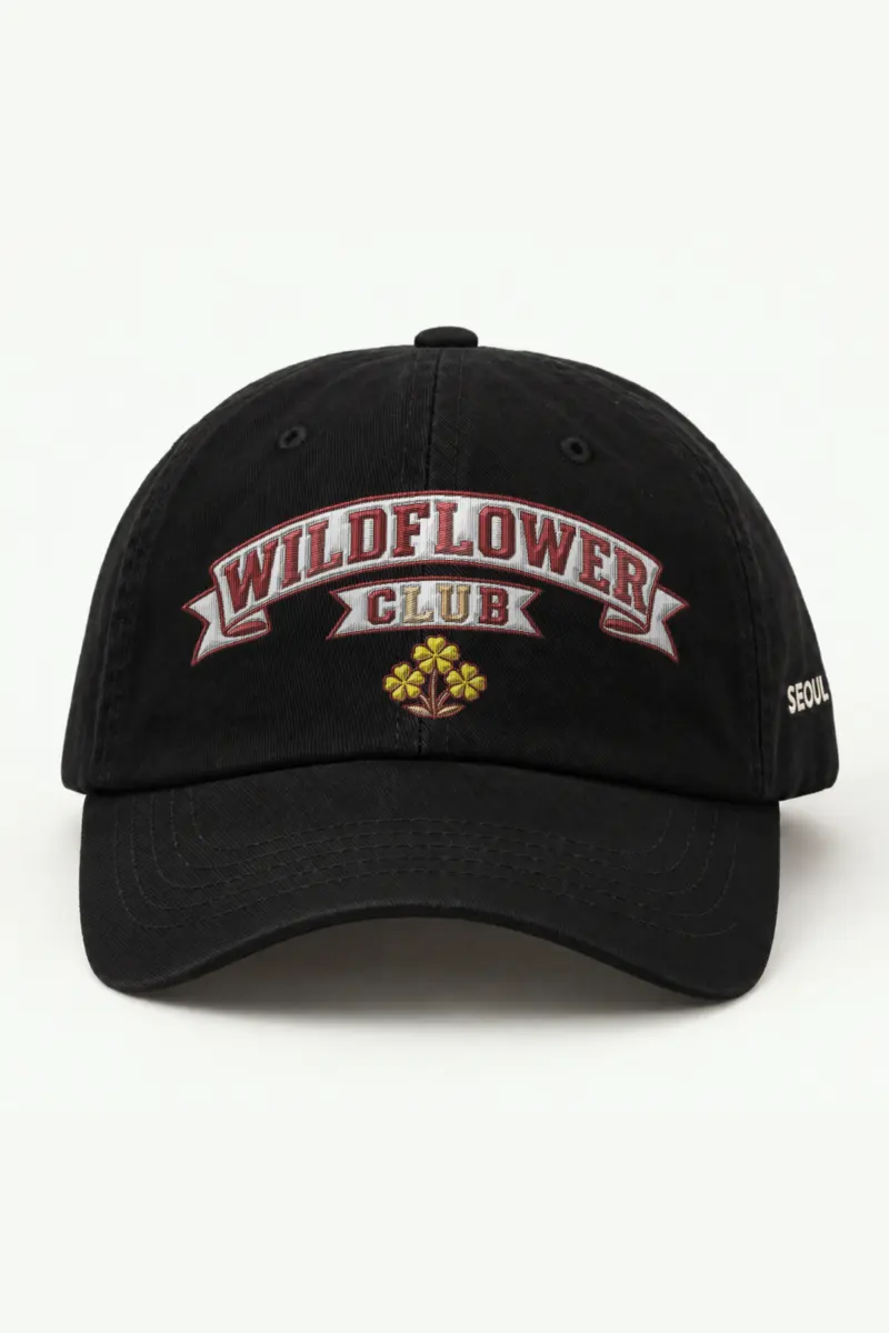 "Wildflower Club" Classic Dad Hat · Embroidered — black/cap-front