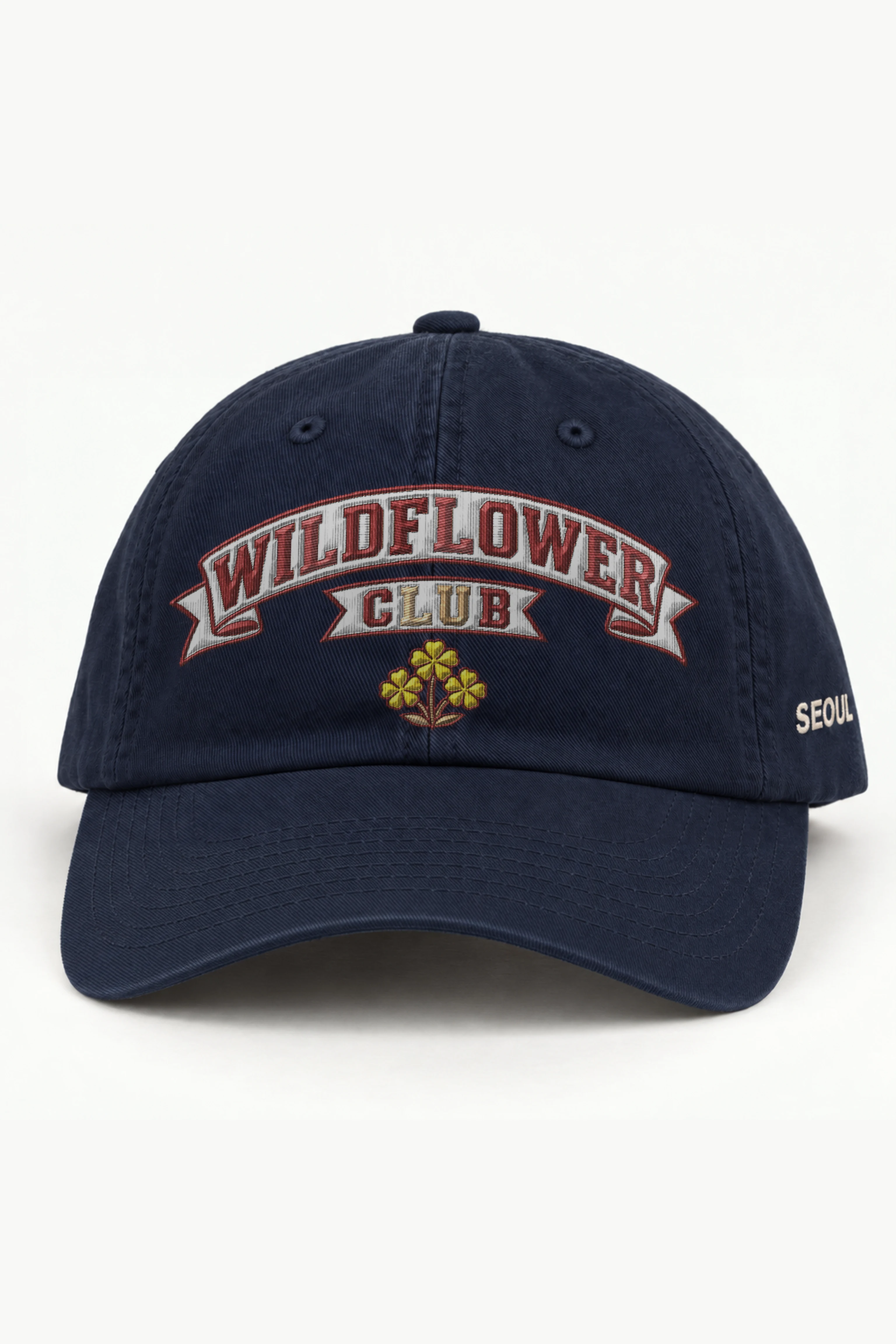 "Wildflower Club" Classic Dad Hat · Embroidered — navy/cap-front