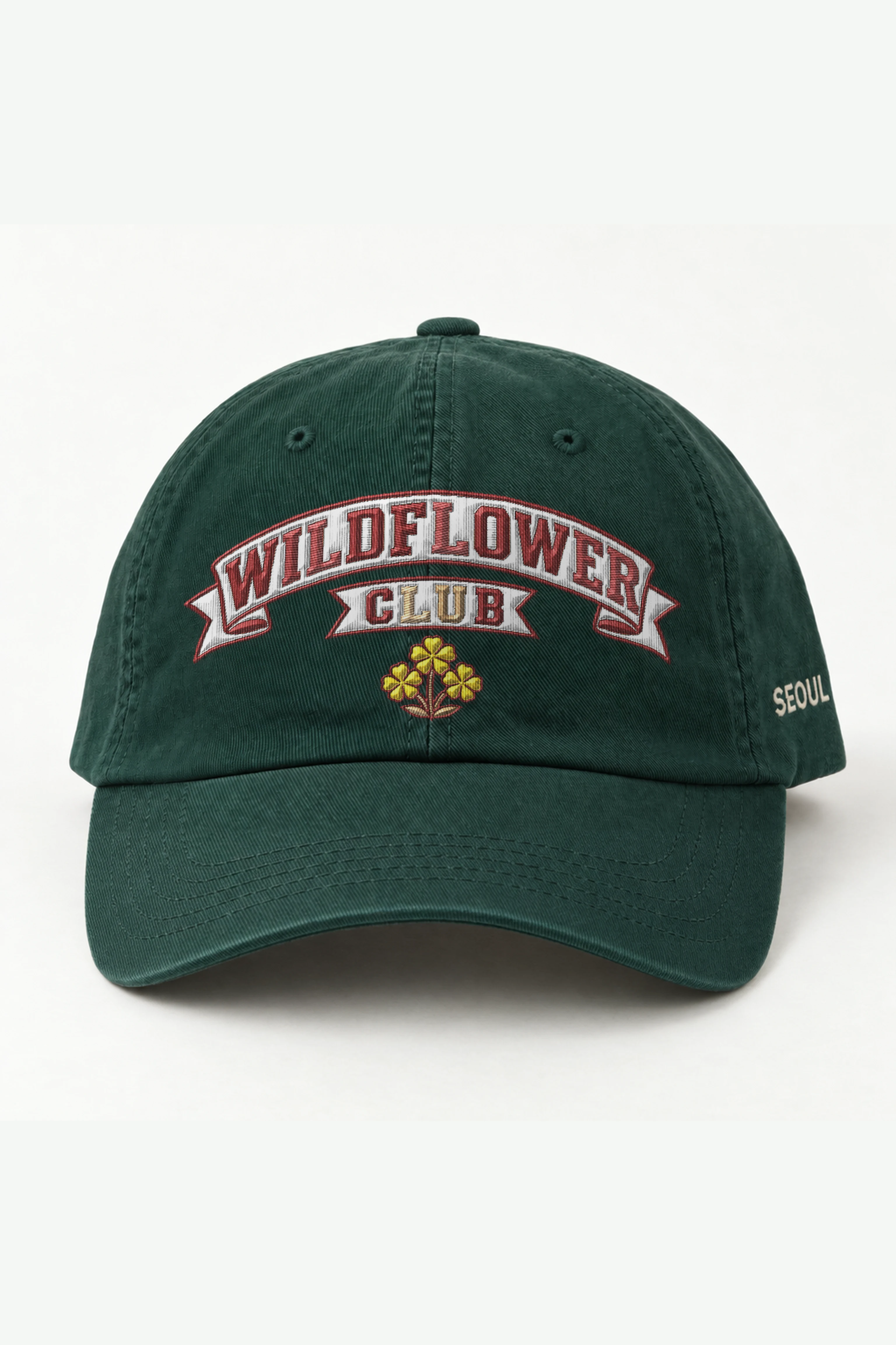 "Wildflower Club" Classic Dad Hat · Embroidered — spruce/cap-front
