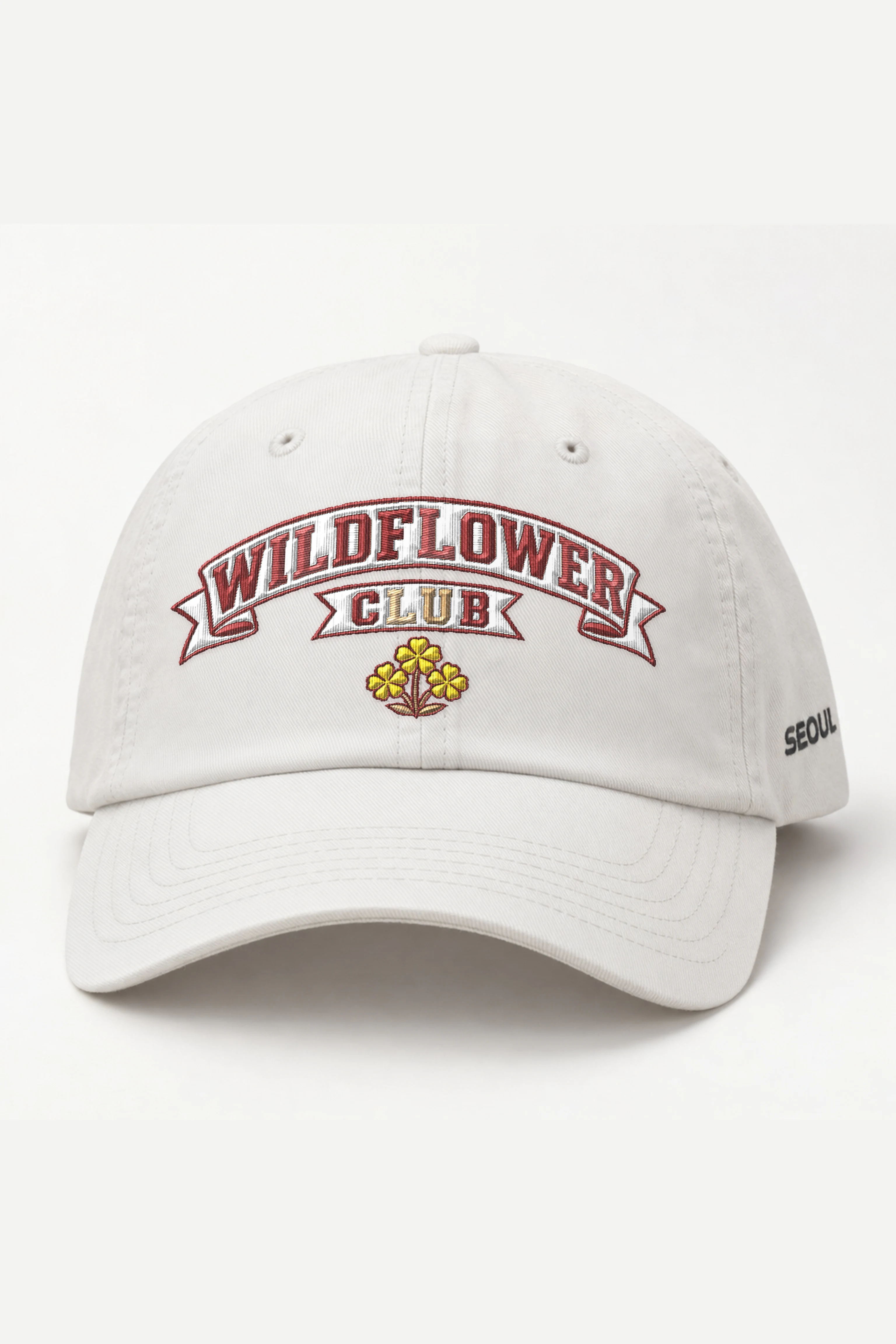"Wildflower Club" Classic Dad Hat · Embroidered — white/cap-front