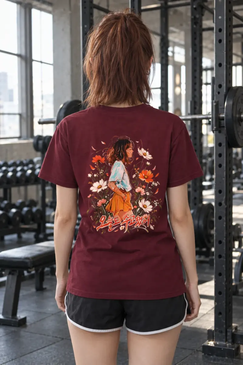 "Wildflower Comfort" Heavyweight Unisex Crewneck T-shirt