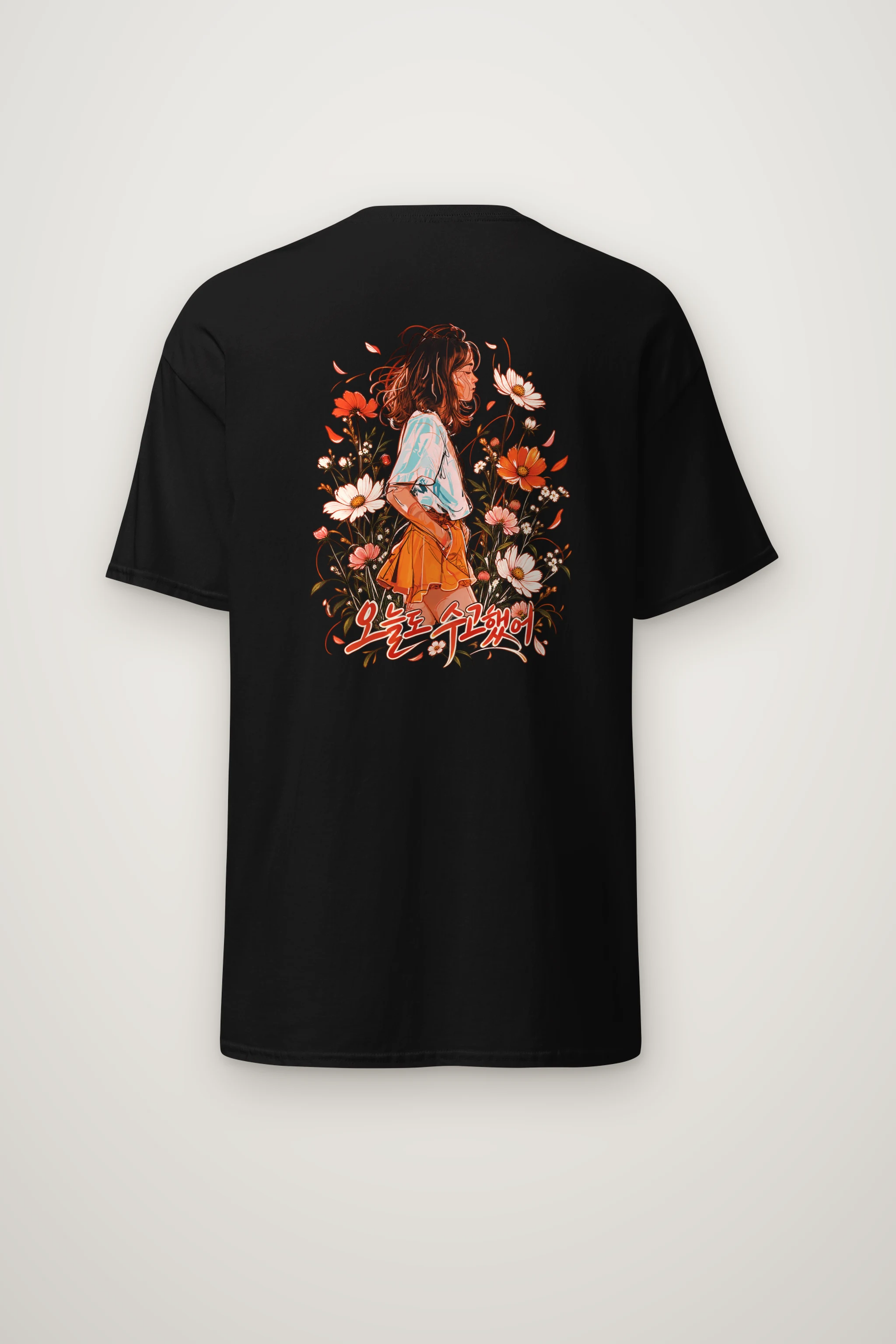 "Wildflower Comfort" Heavyweight Unisex Crewneck T-shirt