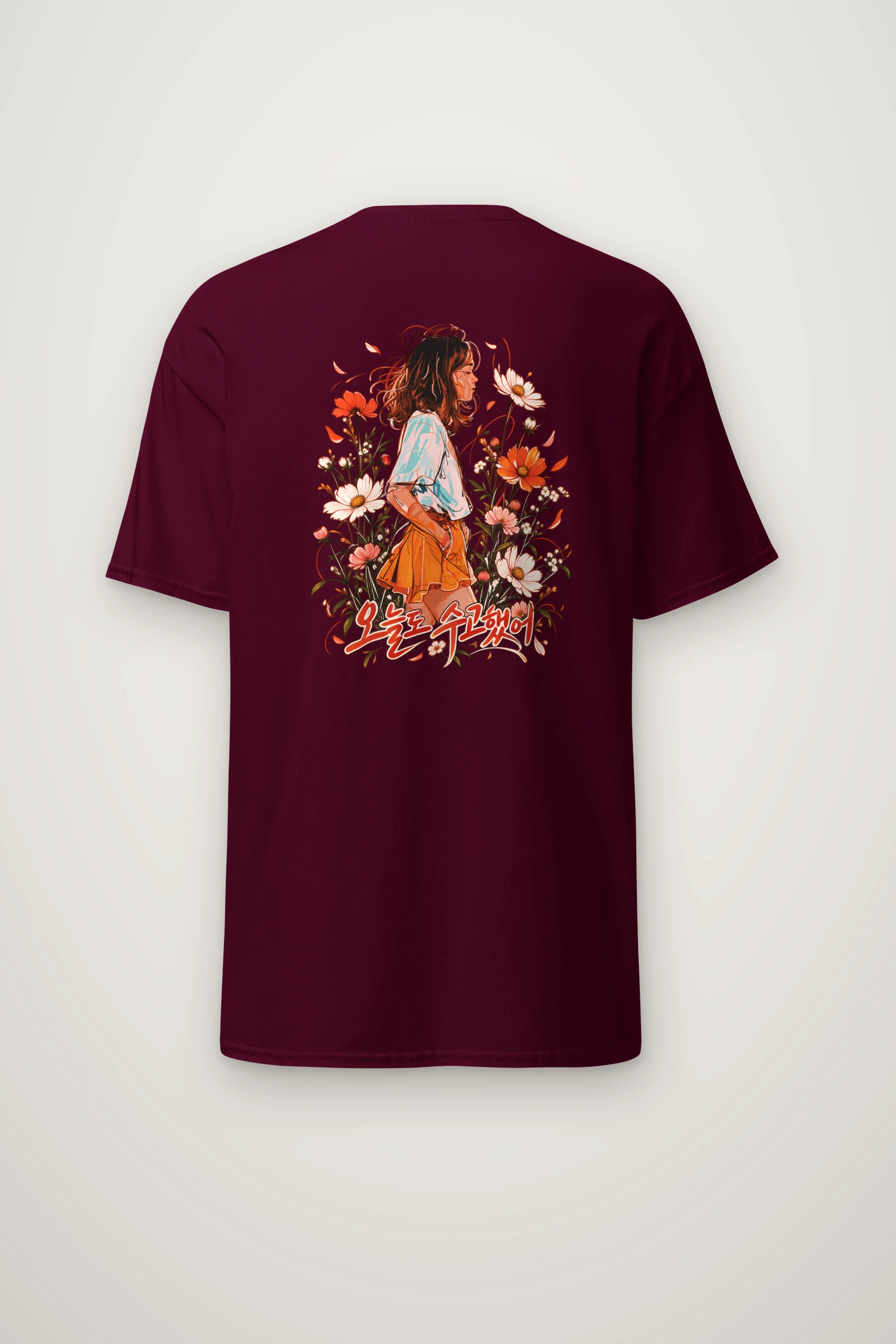 "Wildflower Comfort" Heavyweight Unisex Crewneck T-shirt