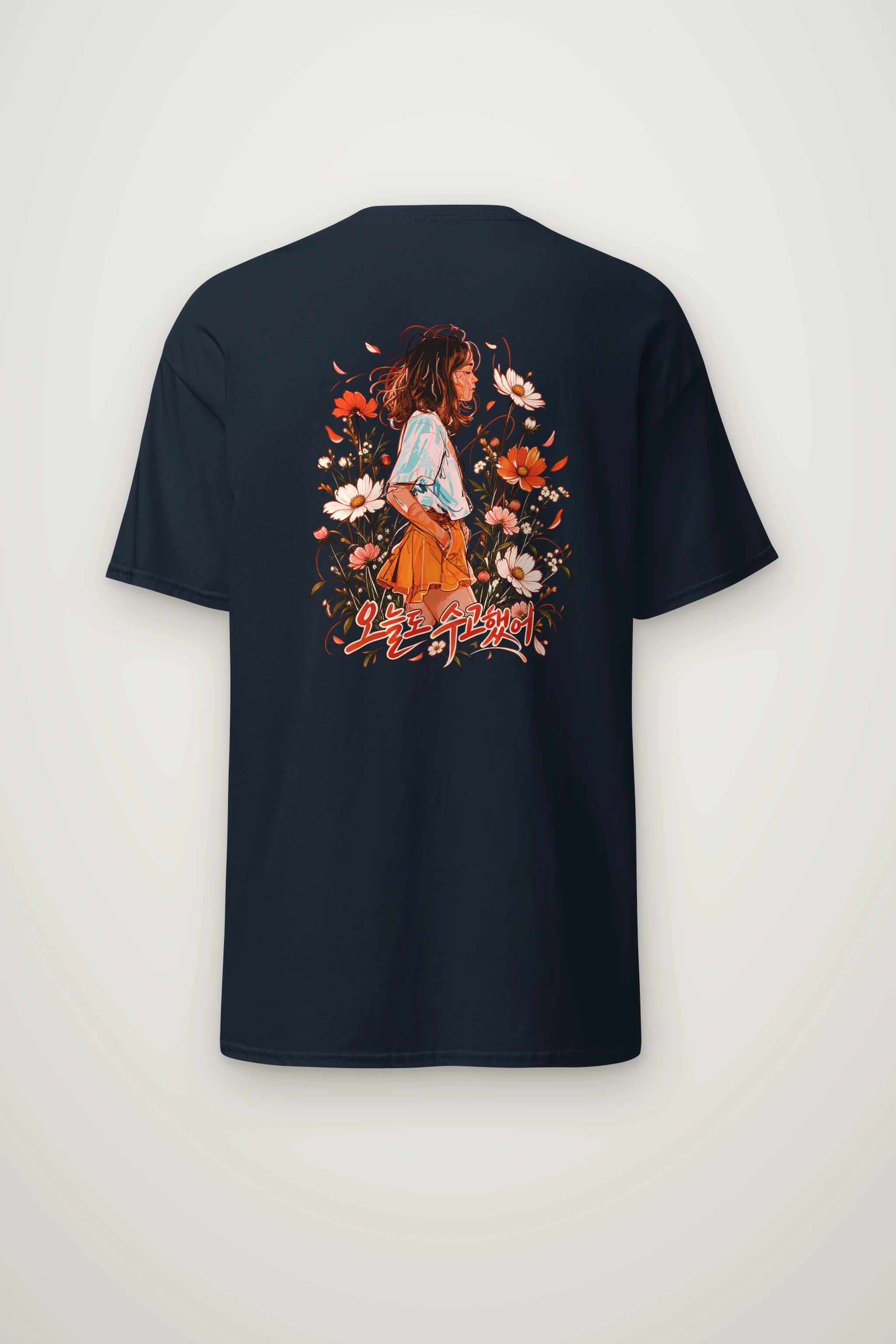 "Wildflower Comfort" Heavyweight Unisex Crewneck T-shirt