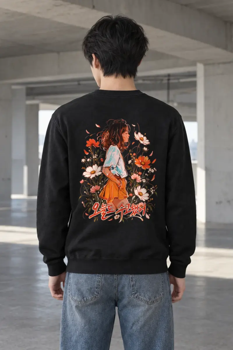 "Wildflower Pause" Heavy Blend Unisex Crewneck Sweatshirt