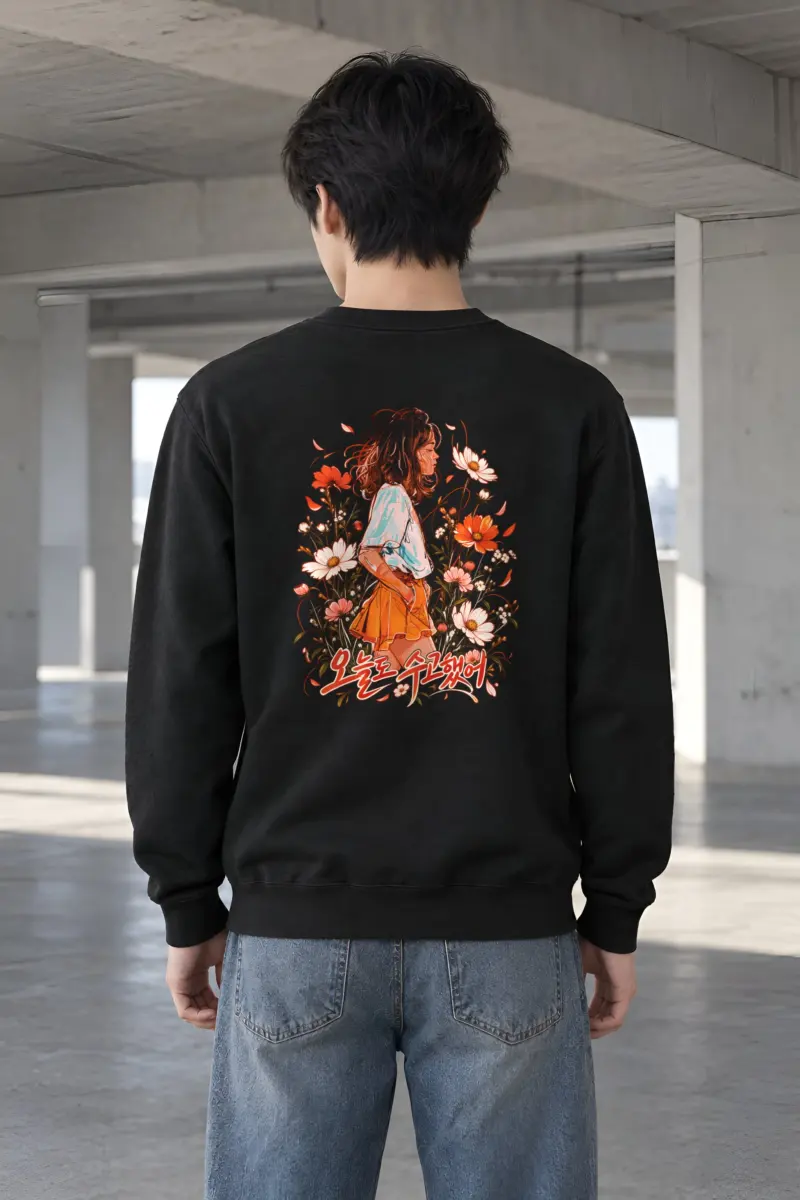 "Wildflower Pause" Heavy Blend Unisex Crewneck Sweatshirt
