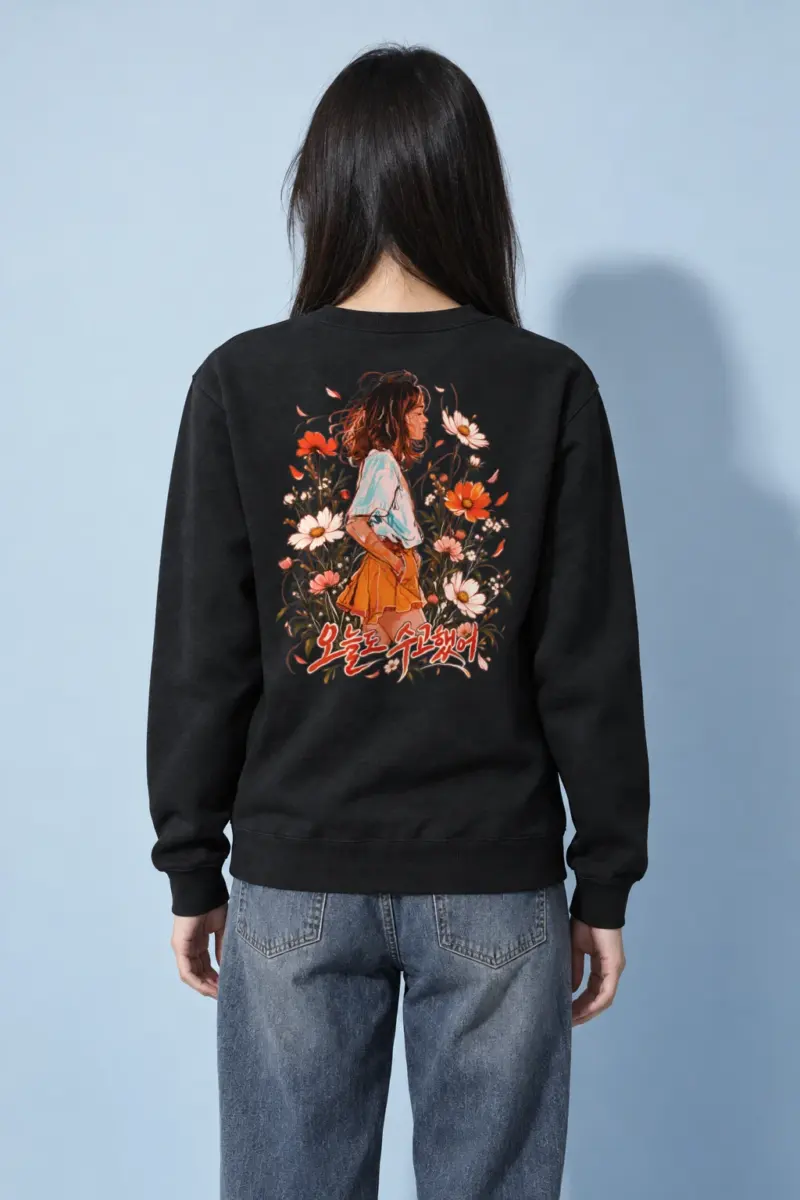 "Wildflower Pause" Heavy Blend Unisex Crewneck Sweatshirt | Gildan 18000