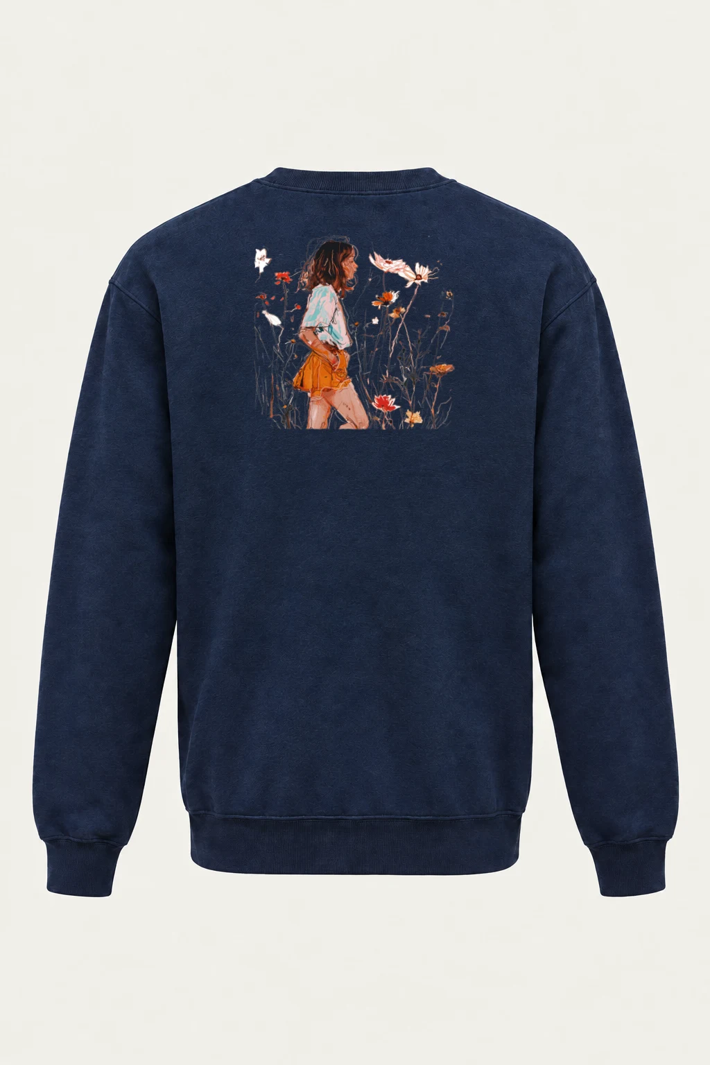 "Wildflower Profile" Heavy Blend Unisex Crewneck Sweatshirt | Gildan 18000