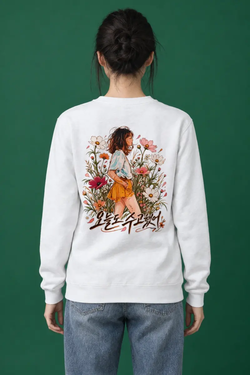 "Wildflower Repose" Heavy Blend Unisex Crewneck Sweatshirt
