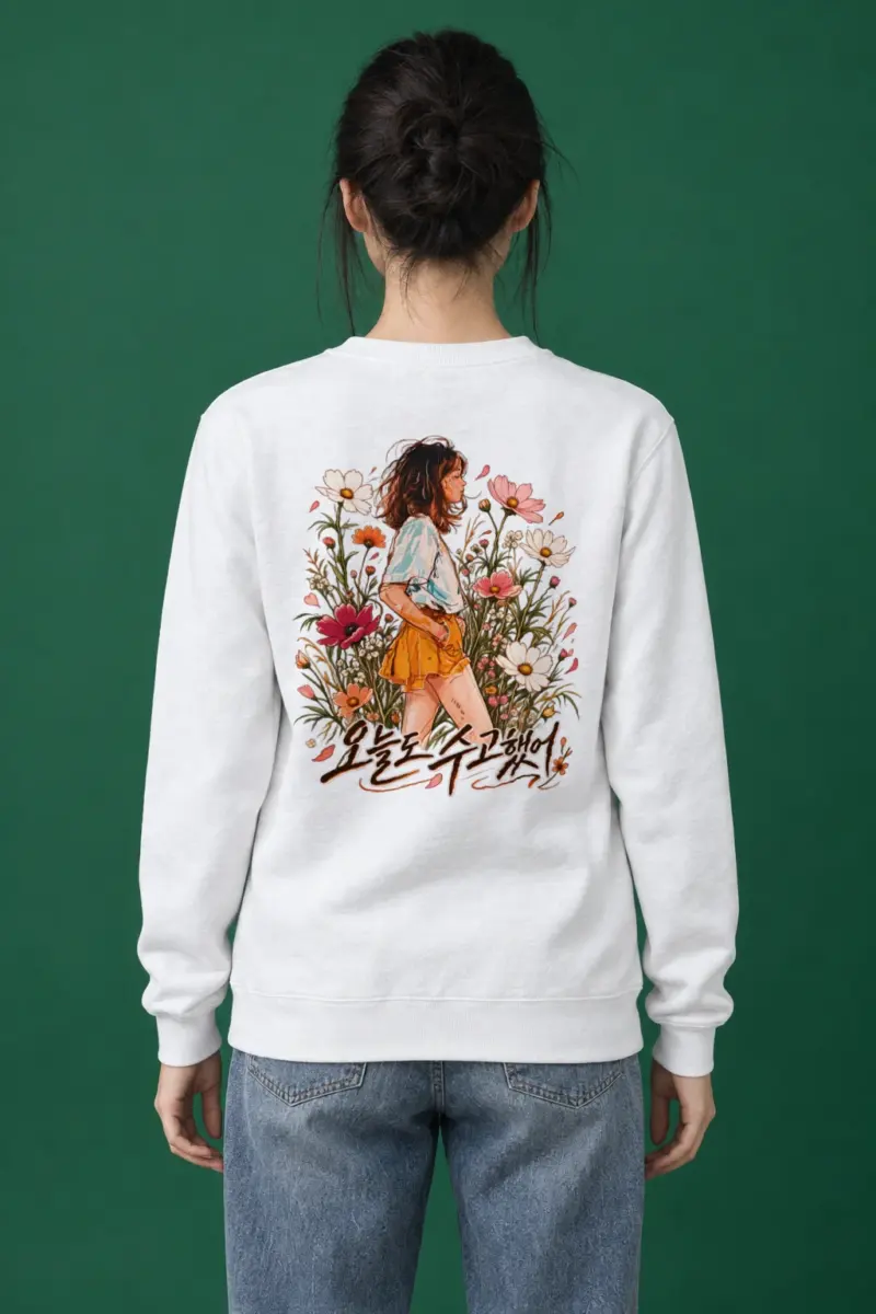 "Wildflower Repose" Heavy Blend Unisex Crewneck Sweatshirt