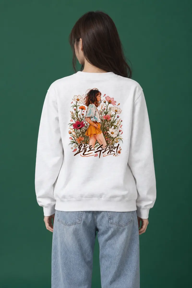 "Wildflower Repose" Heavy Blend Unisex Crewneck Sweatshirt | Gildan 18000