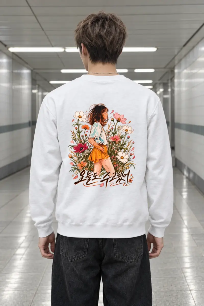 "Wildflower Repose" Heavy Blend Unisex Crewneck Sweatshirt