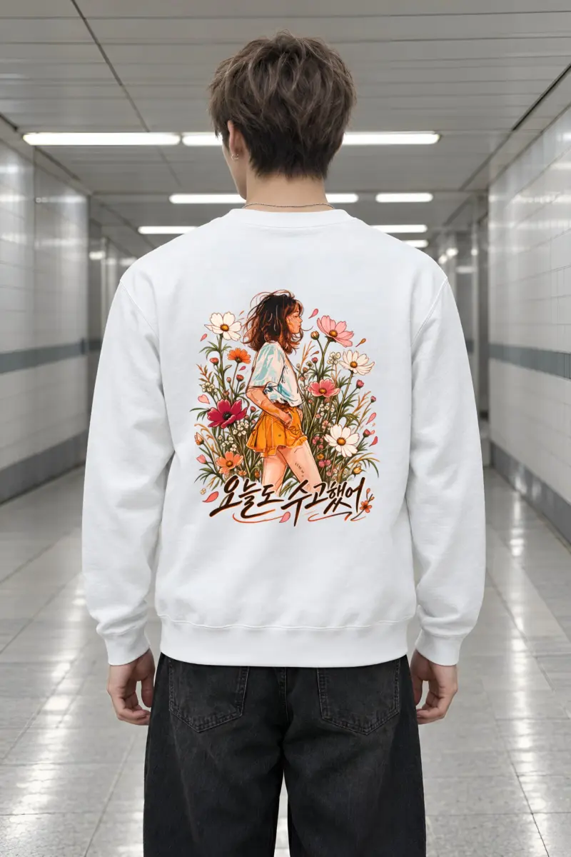"Wildflower Repose" Heavy Blend Unisex Crewneck Sweatshirt