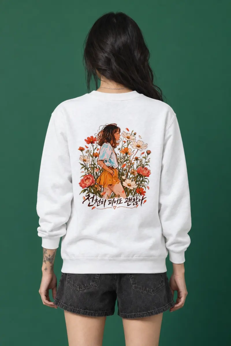"Wildflower Stillness" Heavy Blend Unisex Crewneck Sweatshirt