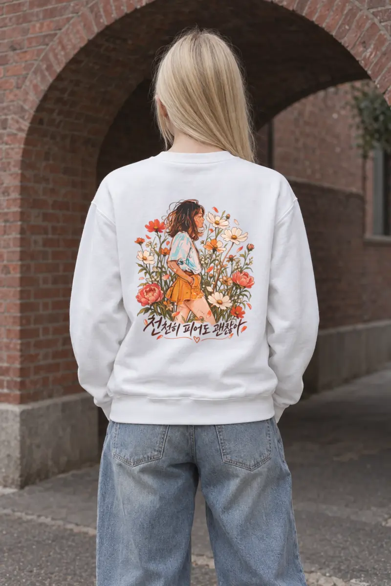"Wildflower Stillness" Heavy Blend Unisex Crewneck Sweatshirt