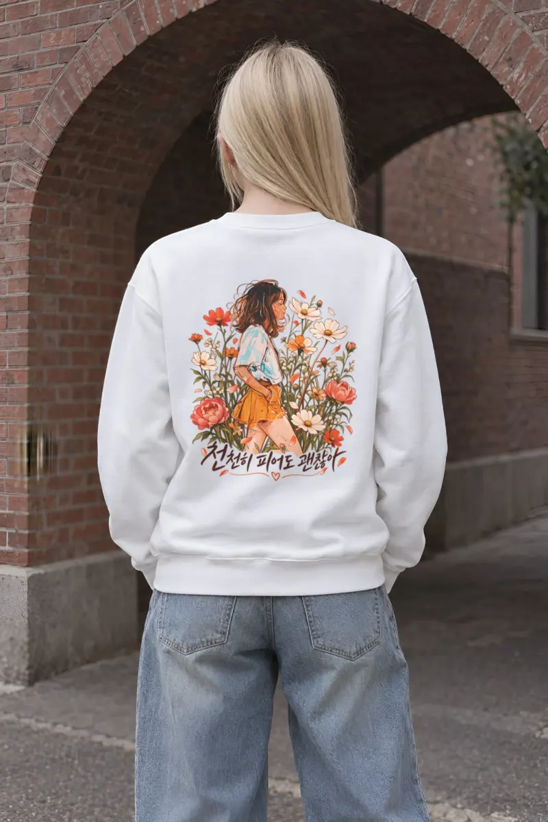 "Wildflower Stillness" Heavy Blend Unisex Crewneck Sweatshirt