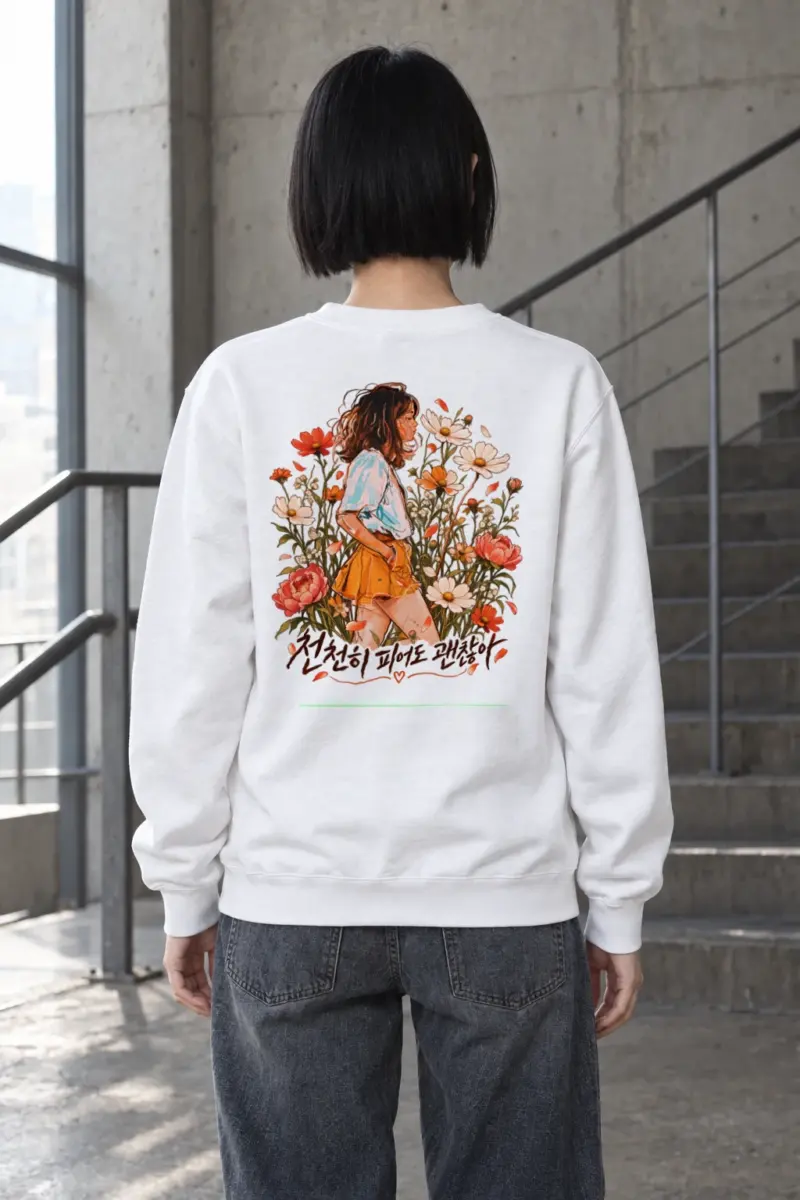 "Wildflower Stillness" Heavy Blend Unisex Crewneck Sweatshirt | Gildan 18000