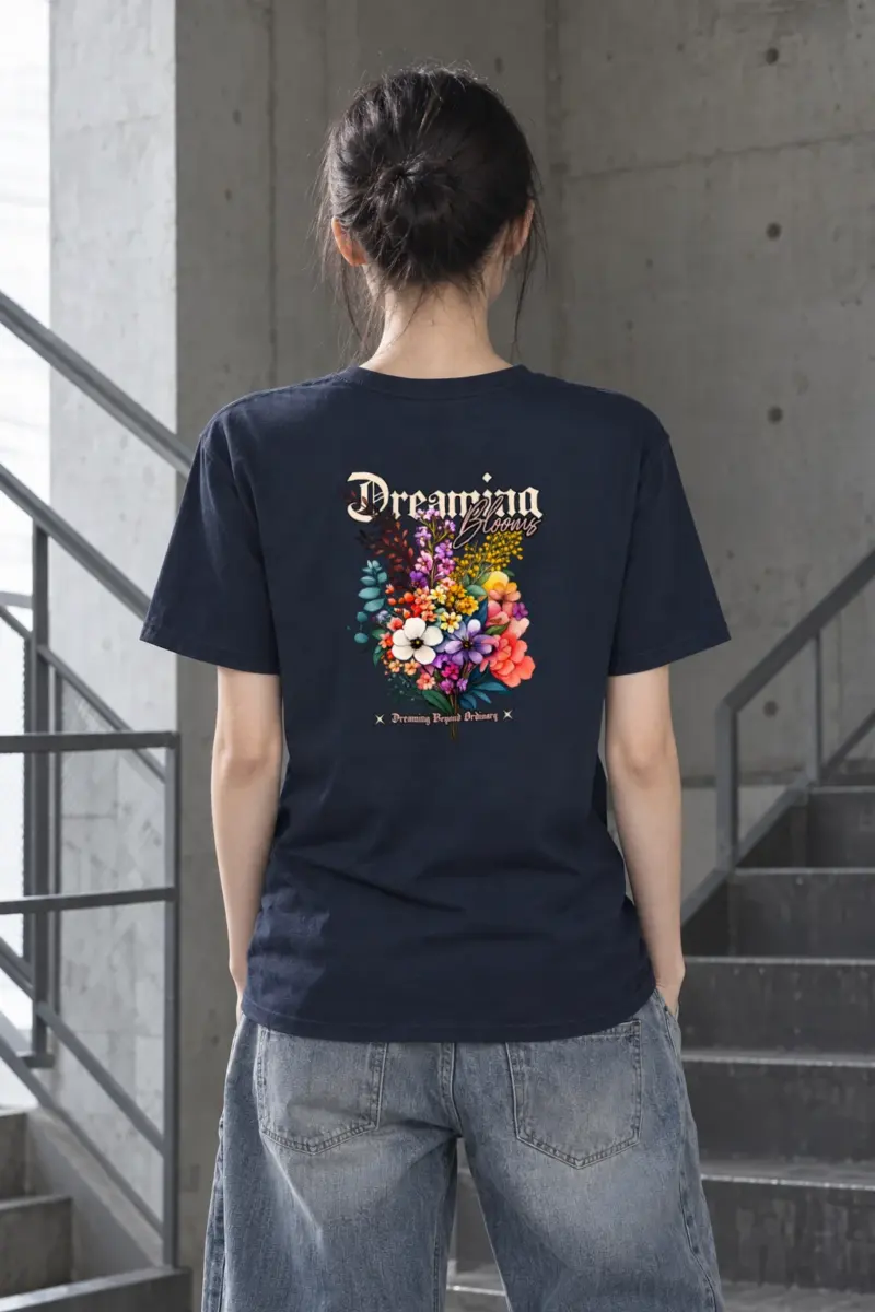 "Wildflower Typography" Heavyweight Unisex Crewneck T-shirt