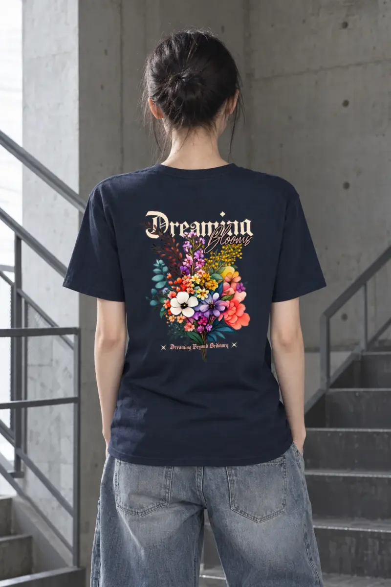 "Wildflower Typography" Heavyweight Unisex Crewneck T-shirt