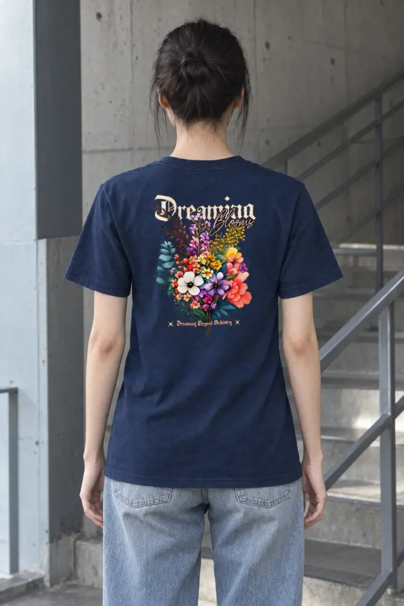 "Wildflower Typography" Heavyweight Unisex Crewneck T-shirt