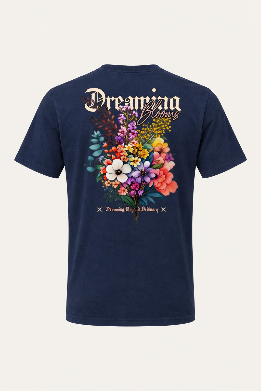 "Wildflower Typography" Heavyweight Unisex Crewneck T-shirt | Gildan 5000