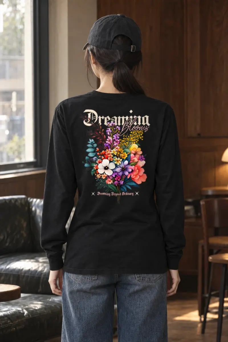 "Wildflower Typography" Unisex Longsleeve T-shirt