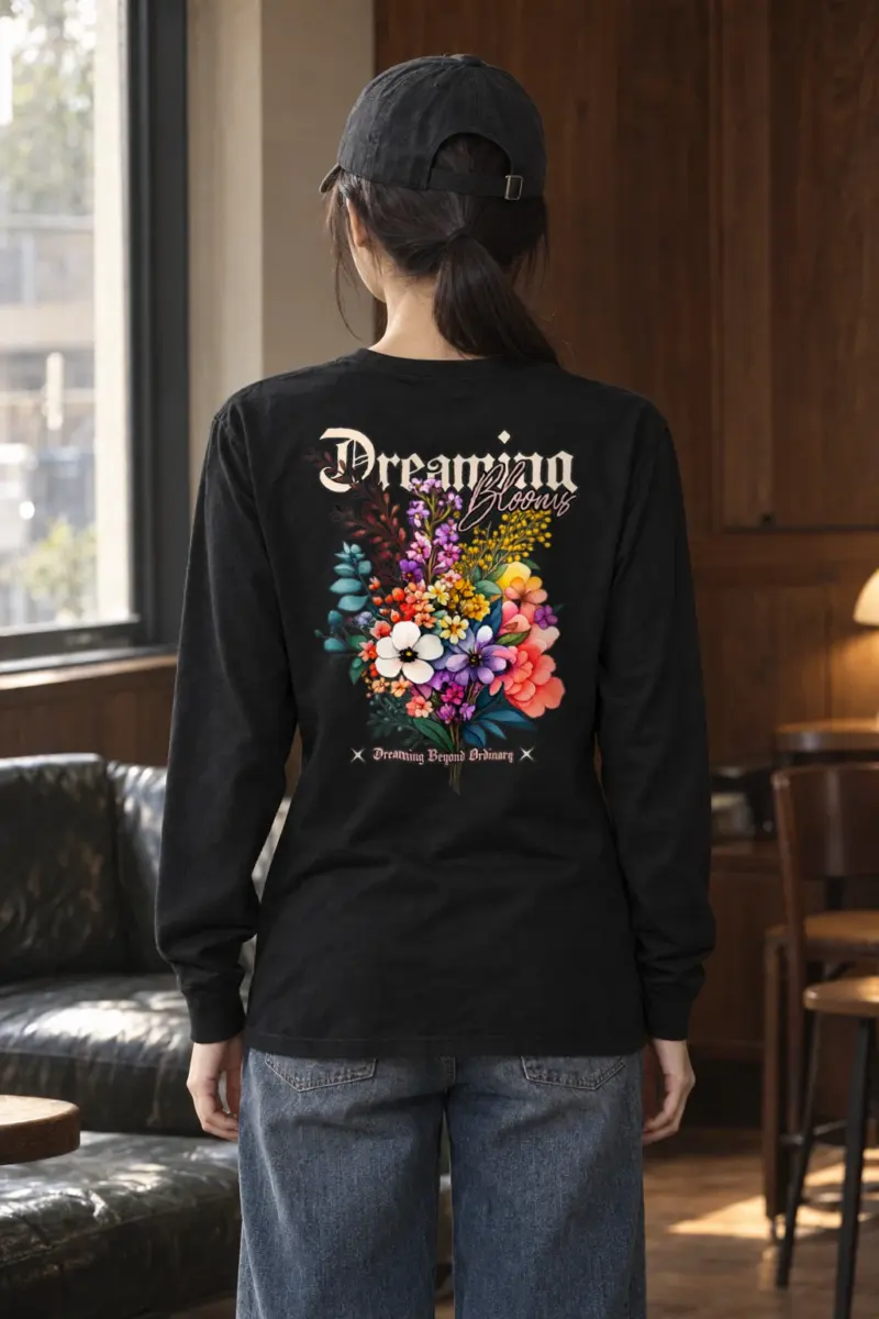 "Wildflower Typography" Unisex Longsleeve T-shirt