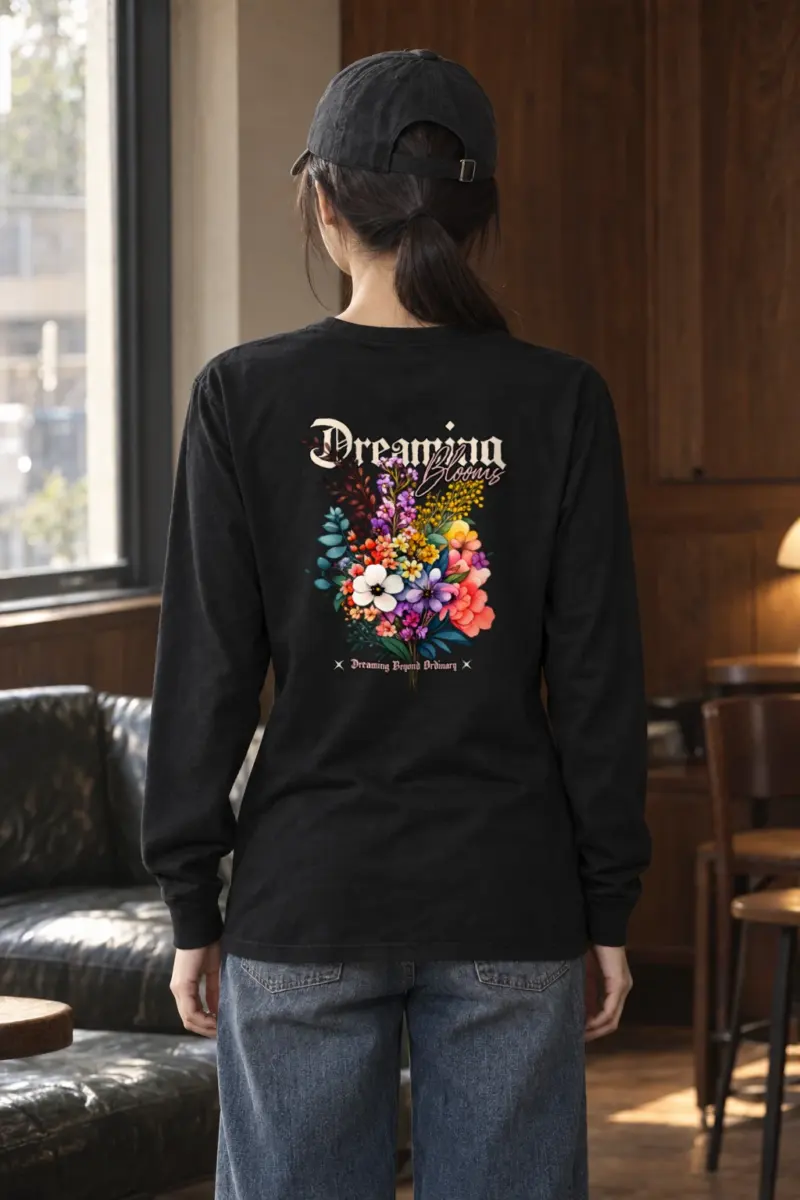 "Wildflower Typography" Unisex Longsleeve T-shirt