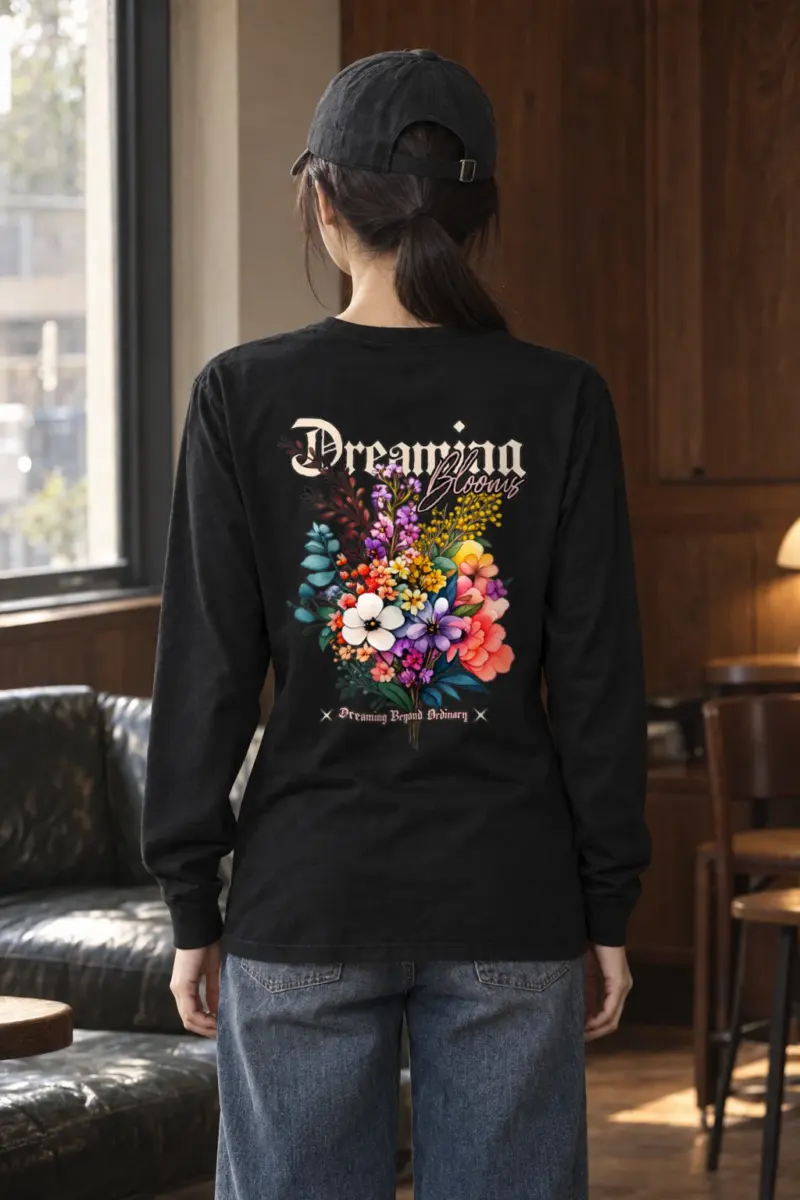 "Wildflower Typography" Unisex Longsleeve T-shirt