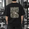 "Windows Before Sunrise" Men's Oversized Heavyweight Crewneck T-Shirt