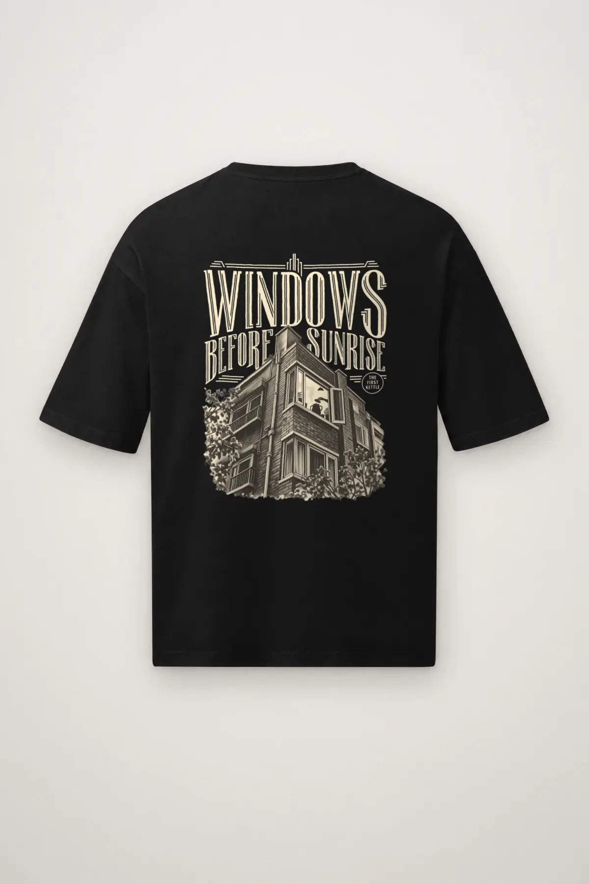 "Windows Before Sunrise" Men's Oversized Heavyweight Crewneck T-Shirt