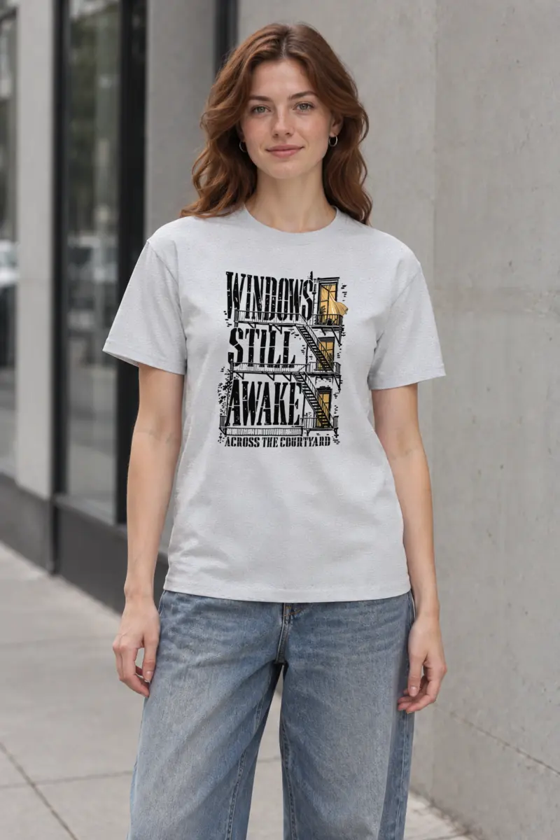 "Windows Still Awake" Heavyweight Unisex Crewneck T-shirt