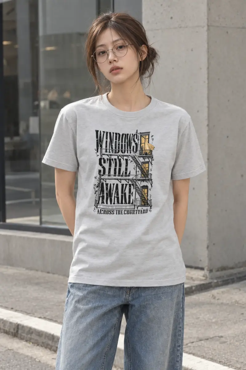 "Windows Still Awake" Heavyweight Unisex Crewneck T-shirt