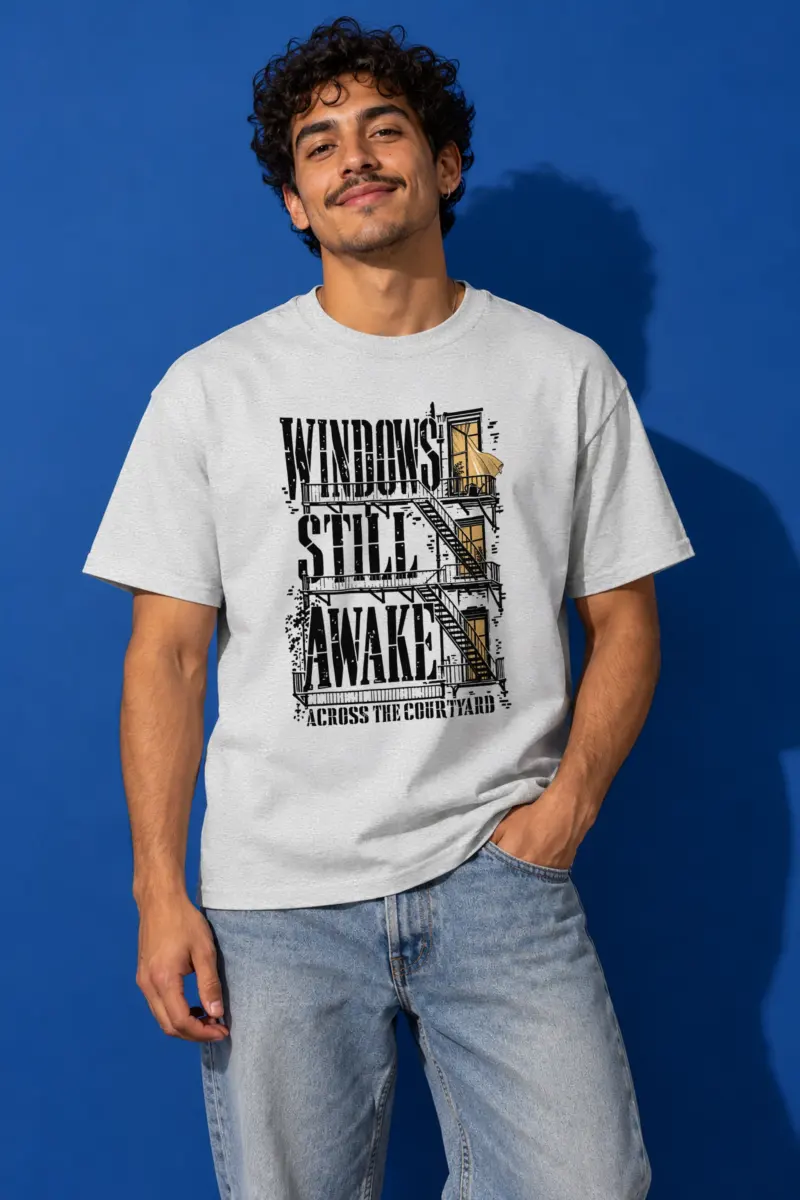 "Windows Still Awake" Heavyweight Unisex Crewneck T-shirt