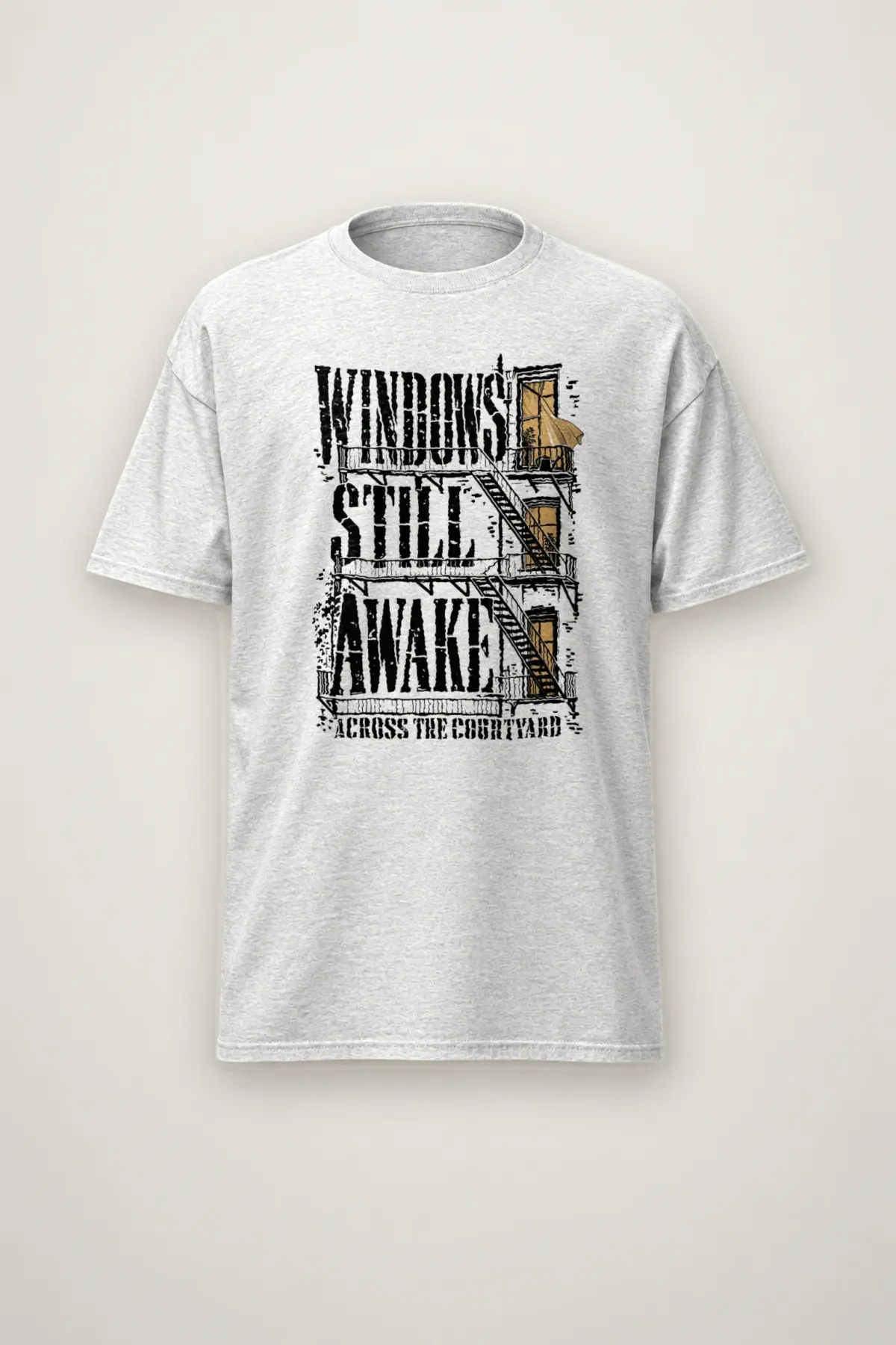 "Windows Still Awake" Heavyweight Unisex Crewneck T-shirt