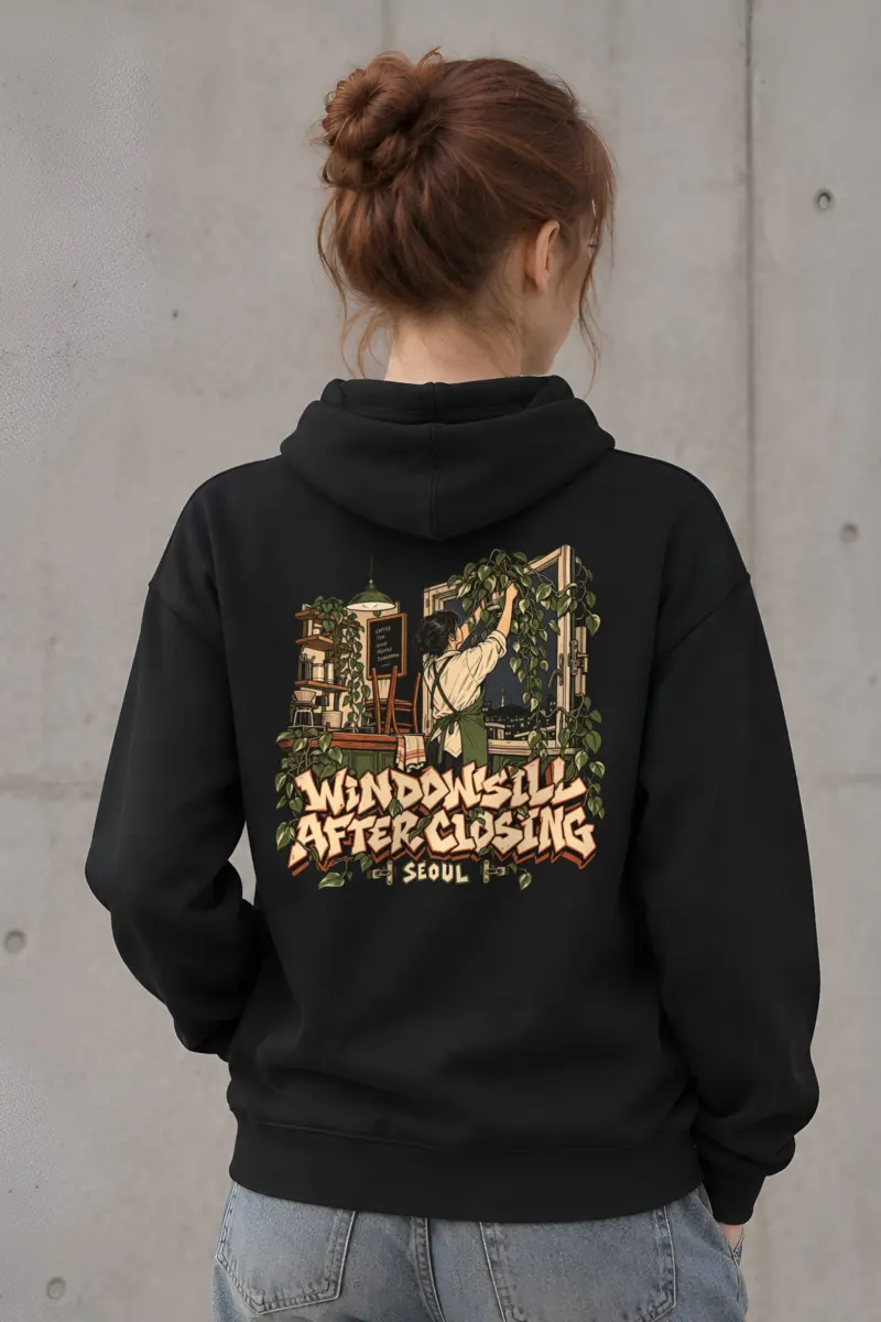 "Windowsill After Closing" Heavy Blend Unisex Pullover Hoodie