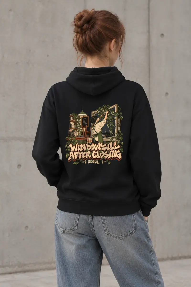 "Windowsill After Closing" Heavy Blend Unisex Pullover Hoodie